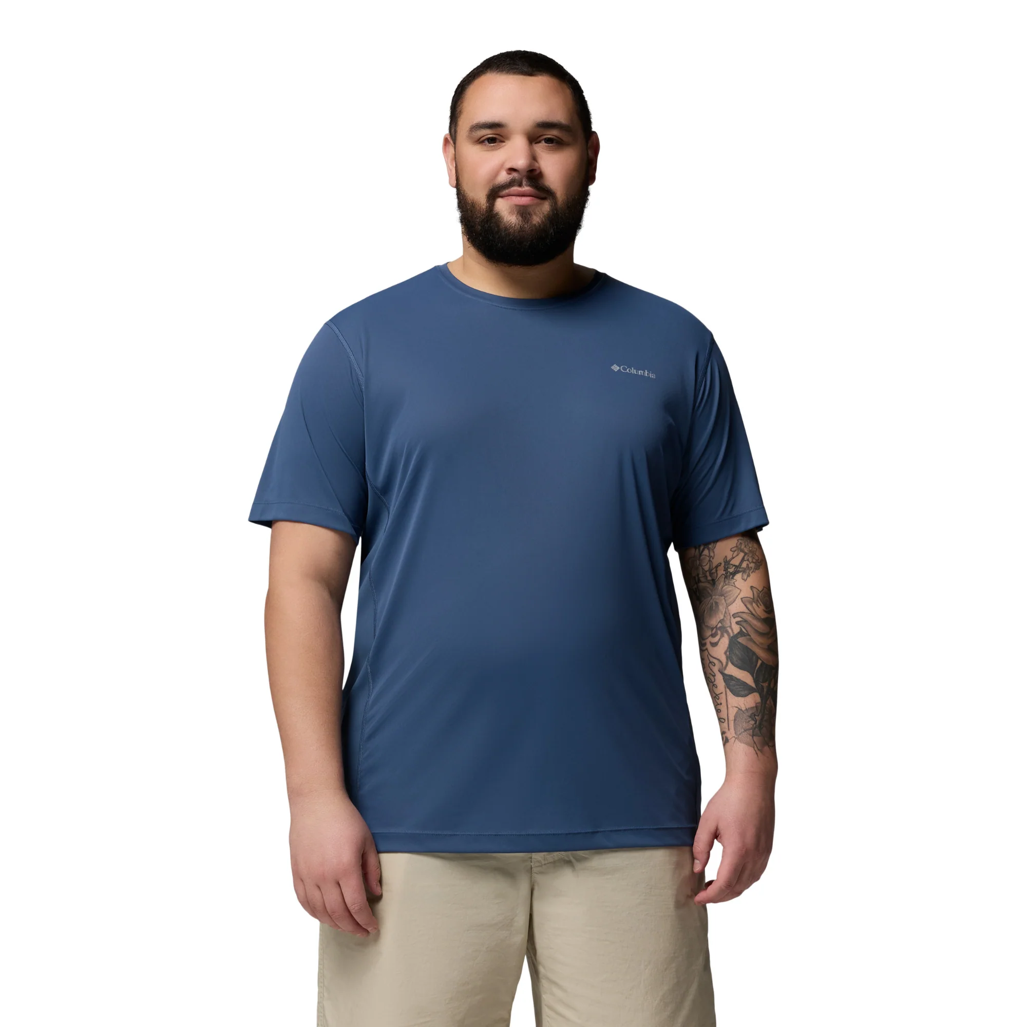 Columbia Men's Zero Rules Short Sleeve Crew Neck Light Technical Tee (Dark Mountain)