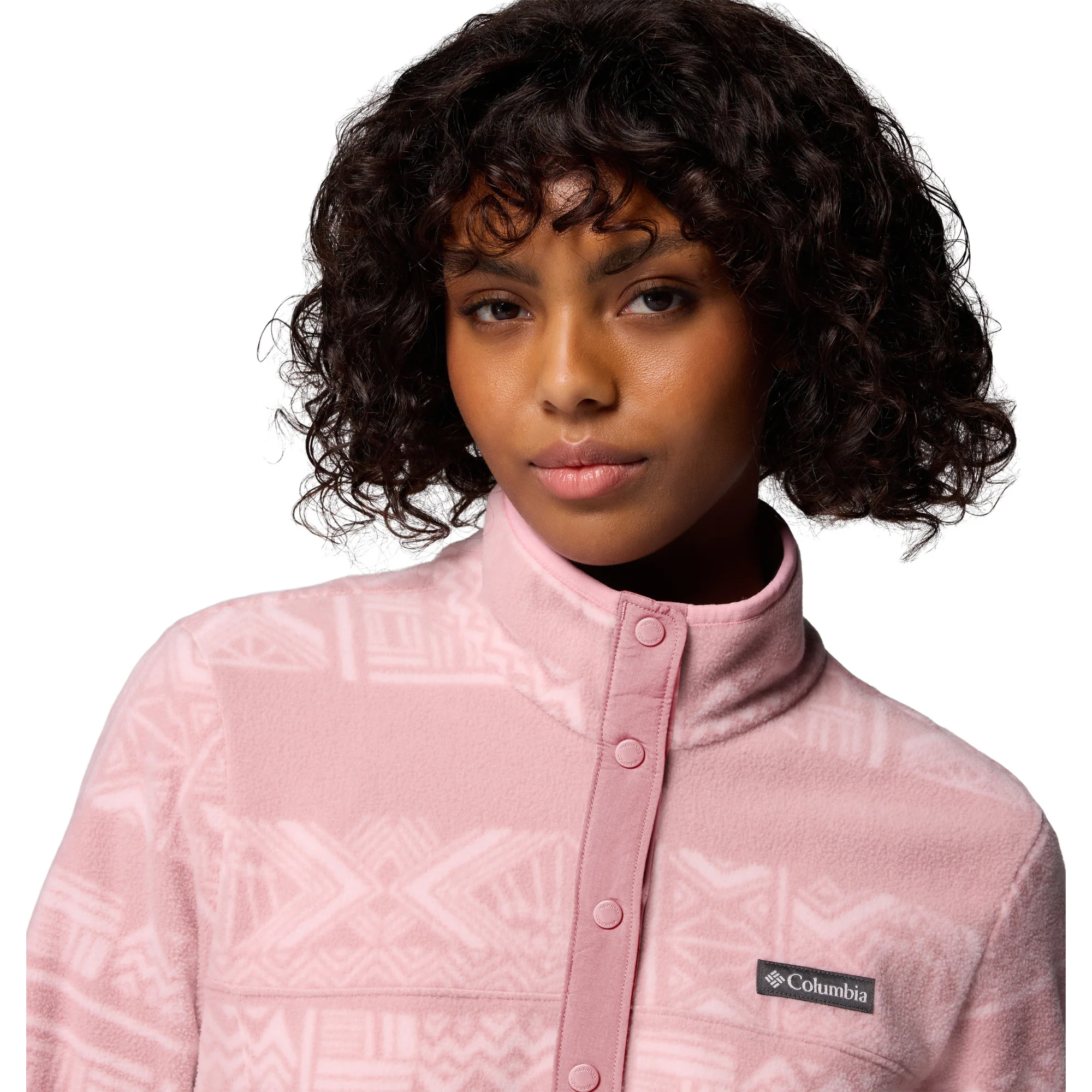 Columbia Women's Benton Springs Printed Half Snap Fleece (Eraser Pink Deschutes Days) - Image 7