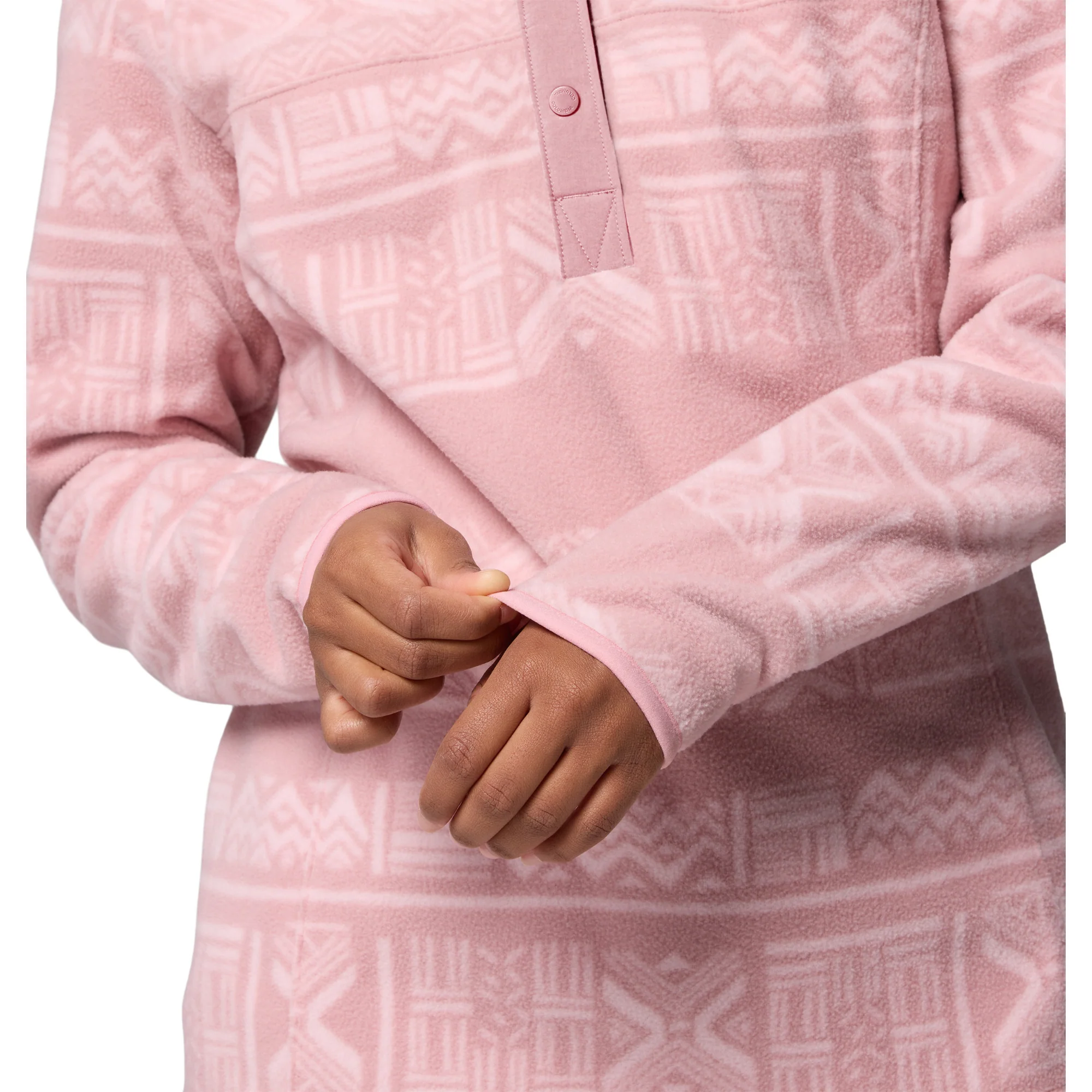 Columbia Women's Benton Springs Printed Half Snap Fleece (Eraser Pink Deschutes Days) - Image 9