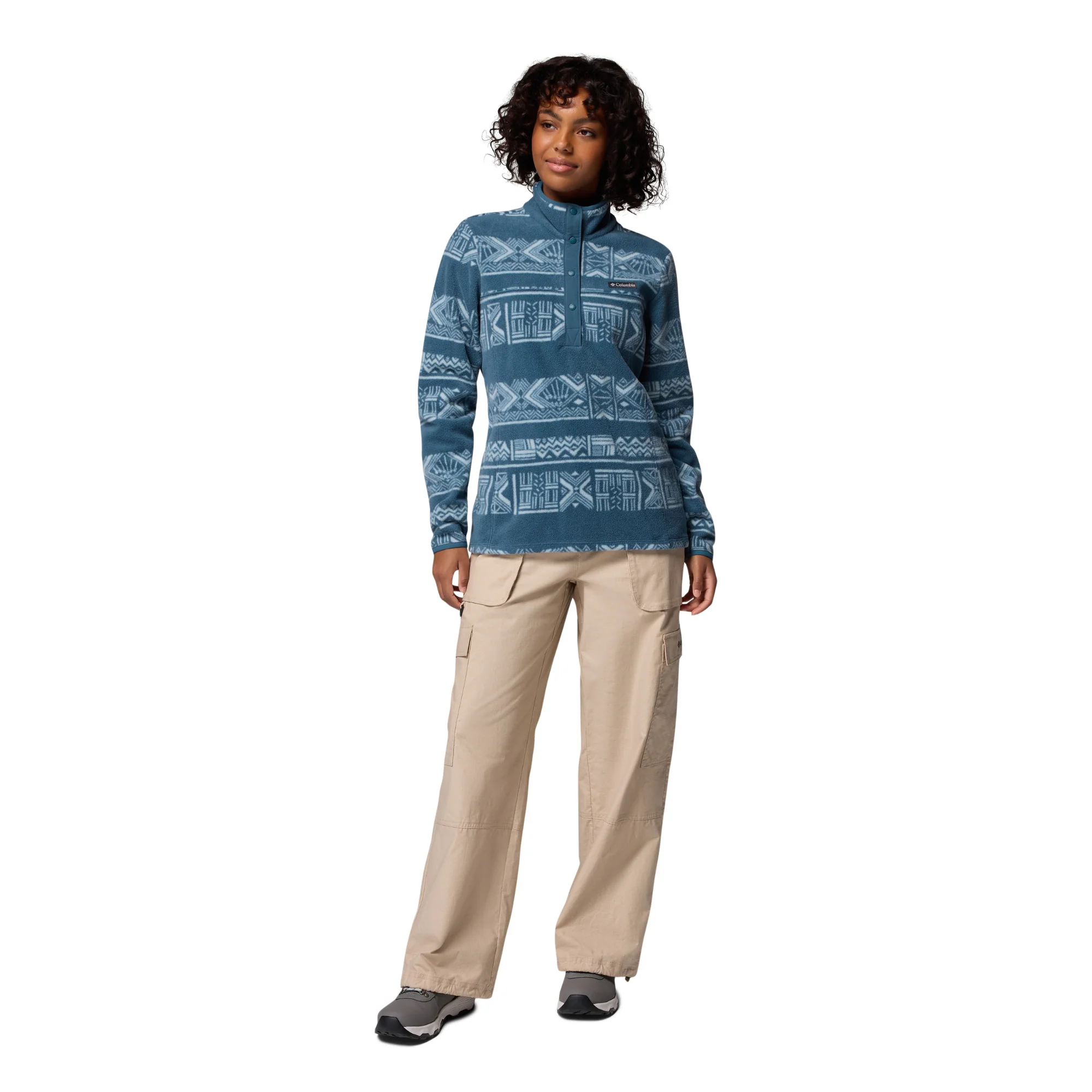Columbia Women's Benton Springs Printed Half Snap Fleece (Everblue Deschutes Days) - Image 10