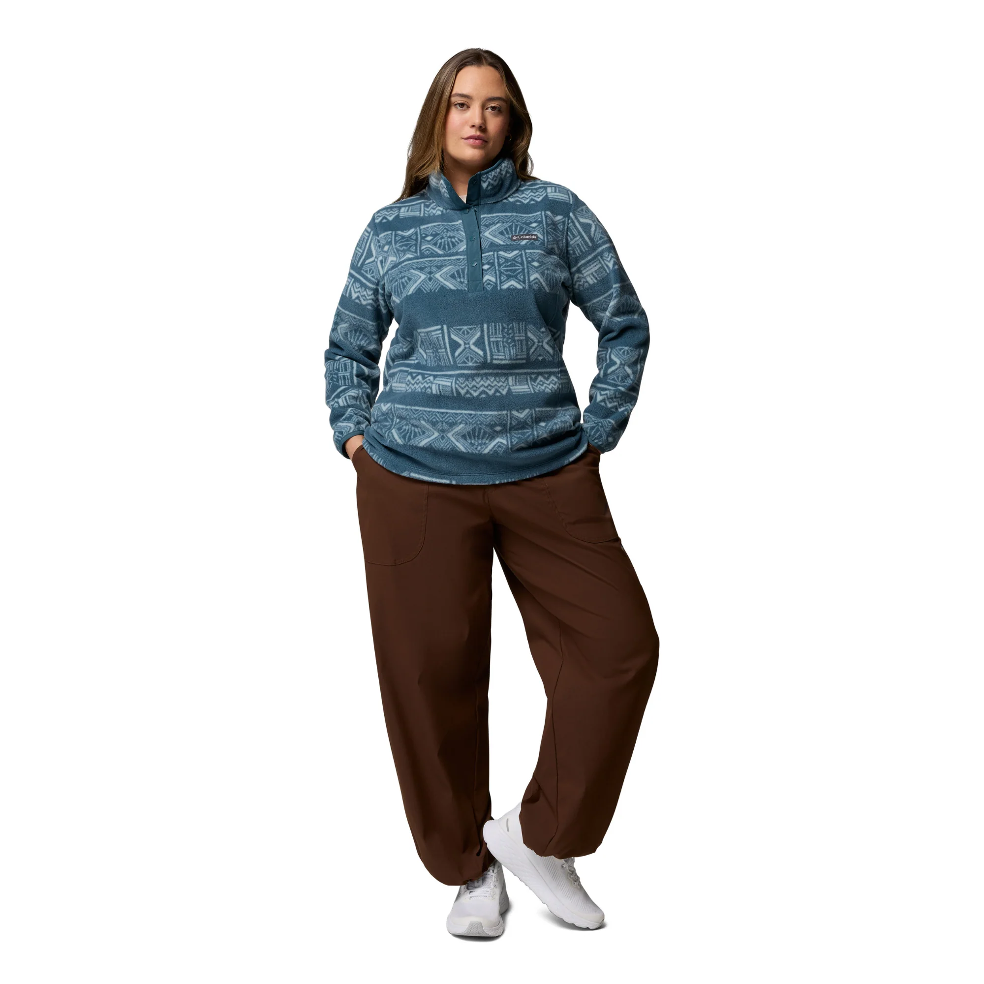 Columbia Women's Benton Springs Printed Half Snap Fleece (Everblue Deschutes Days) - Image 11