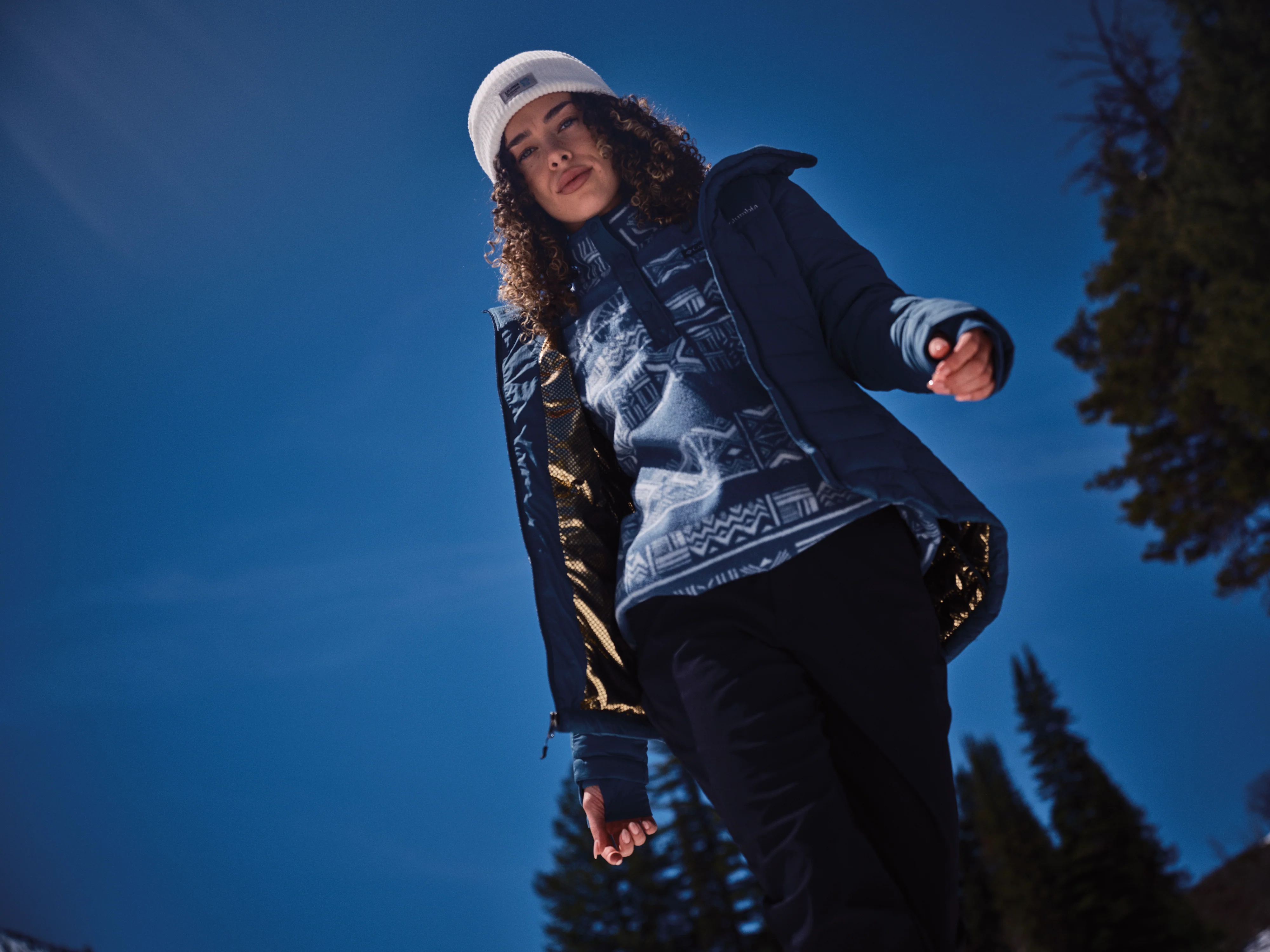 Columbia Women's Benton Springs Printed Half Snap Fleece (Everblue Deschutes Days) - Image 18