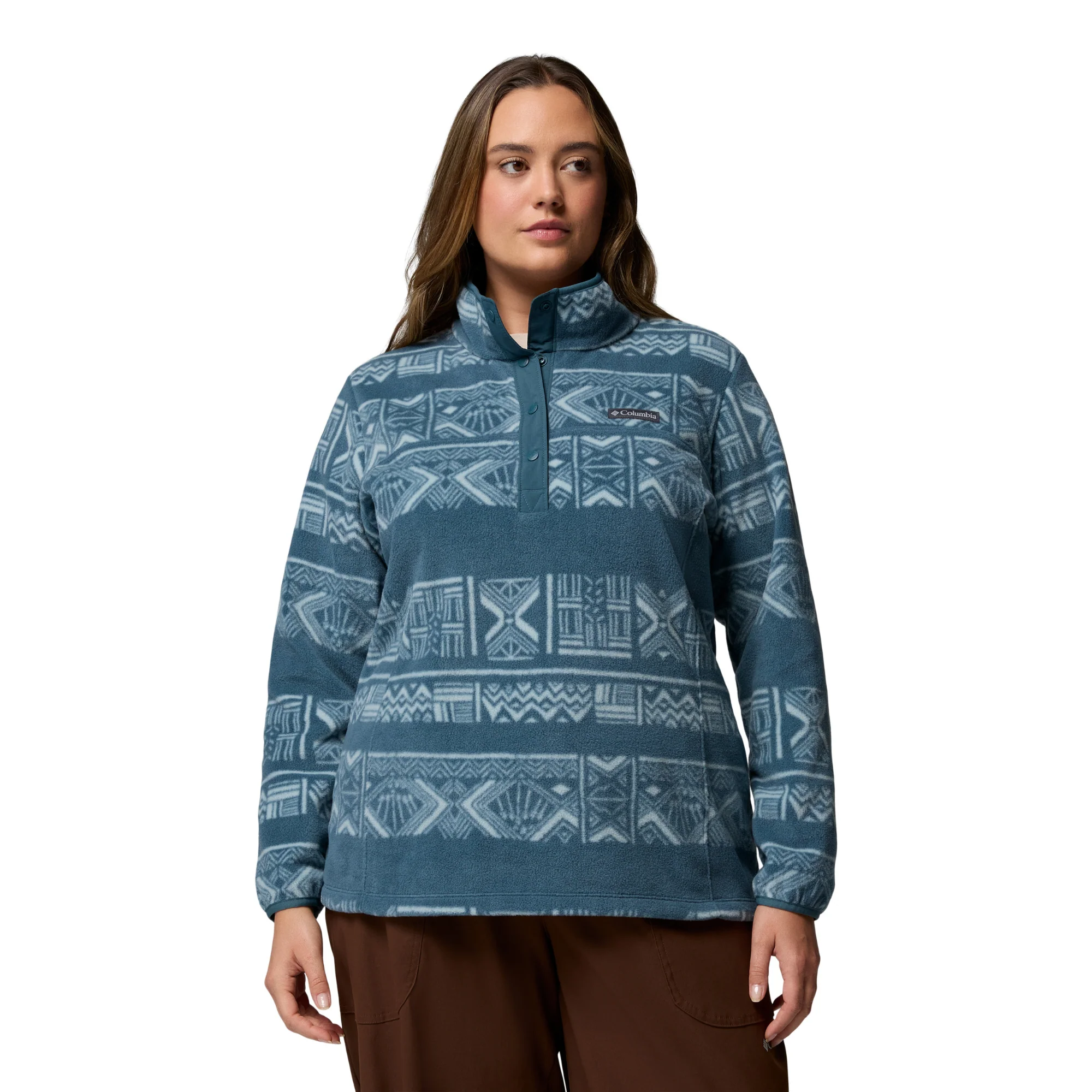 Columbia Women's Benton Springs Printed Half Snap Fleece (Everblue Deschutes Days) - Image 2