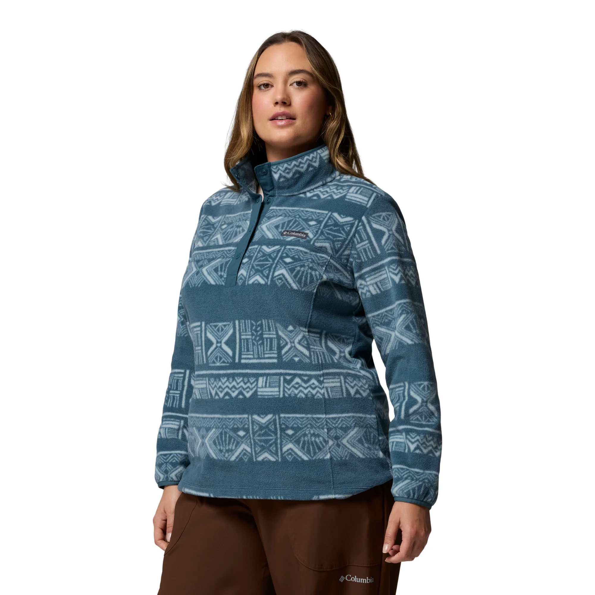 Columbia Women's Benton Springs Printed Half Snap Fleece (Everblue Deschutes Days) - Image 6