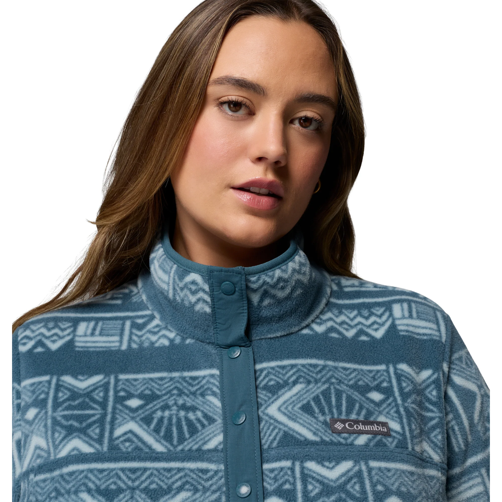 Columbia Women's Benton Springs Printed Half Snap Fleece (Everblue Deschutes Days) - Image 8