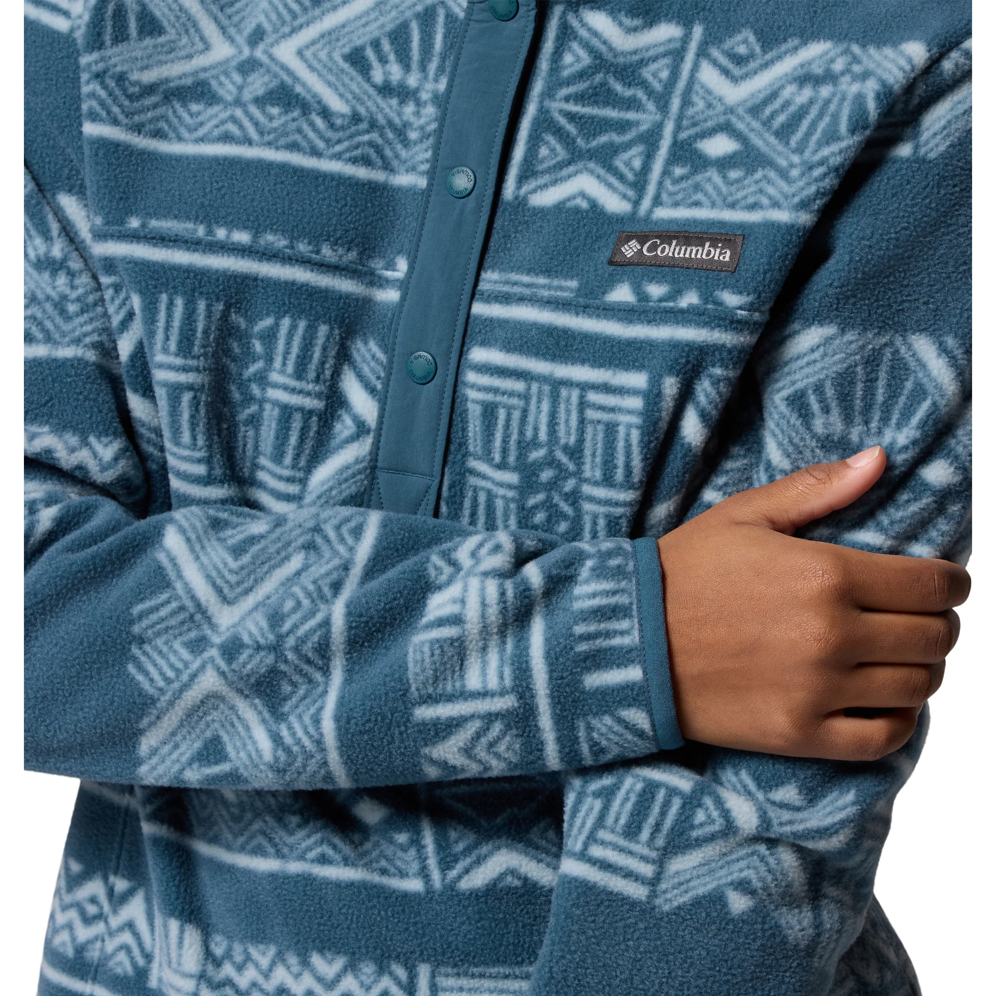 Columbia Women's Benton Springs Printed Half Snap Fleece (Everblue Deschutes Days) - Image 9