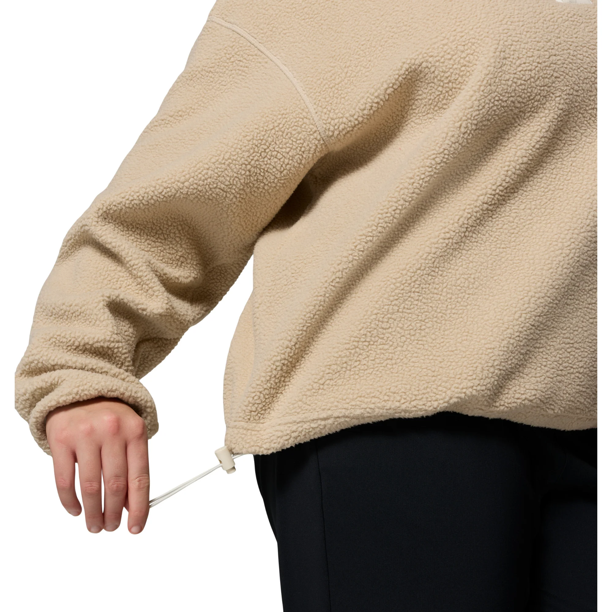 Columbia Women's Helvetia II Cropped Sherpa Half Snap Fleece (Ancient Fossil/Dark Stone/Chalk) - Image 8