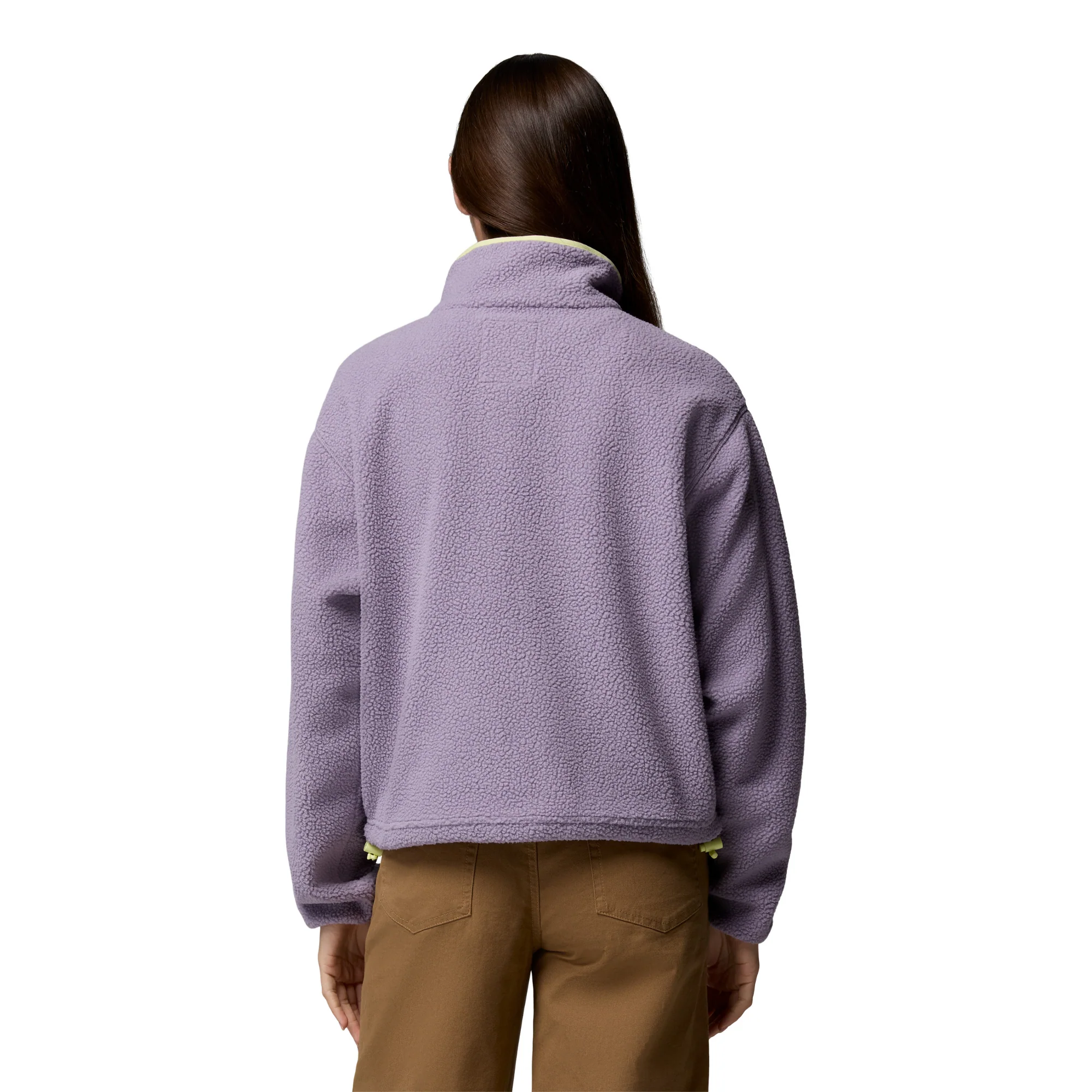 Columbia Women's Helvetia II Cropped Sherpa Half Snap Fleece (Shale Purple/Lavender Pearl/Citron Haze) - Image 5
