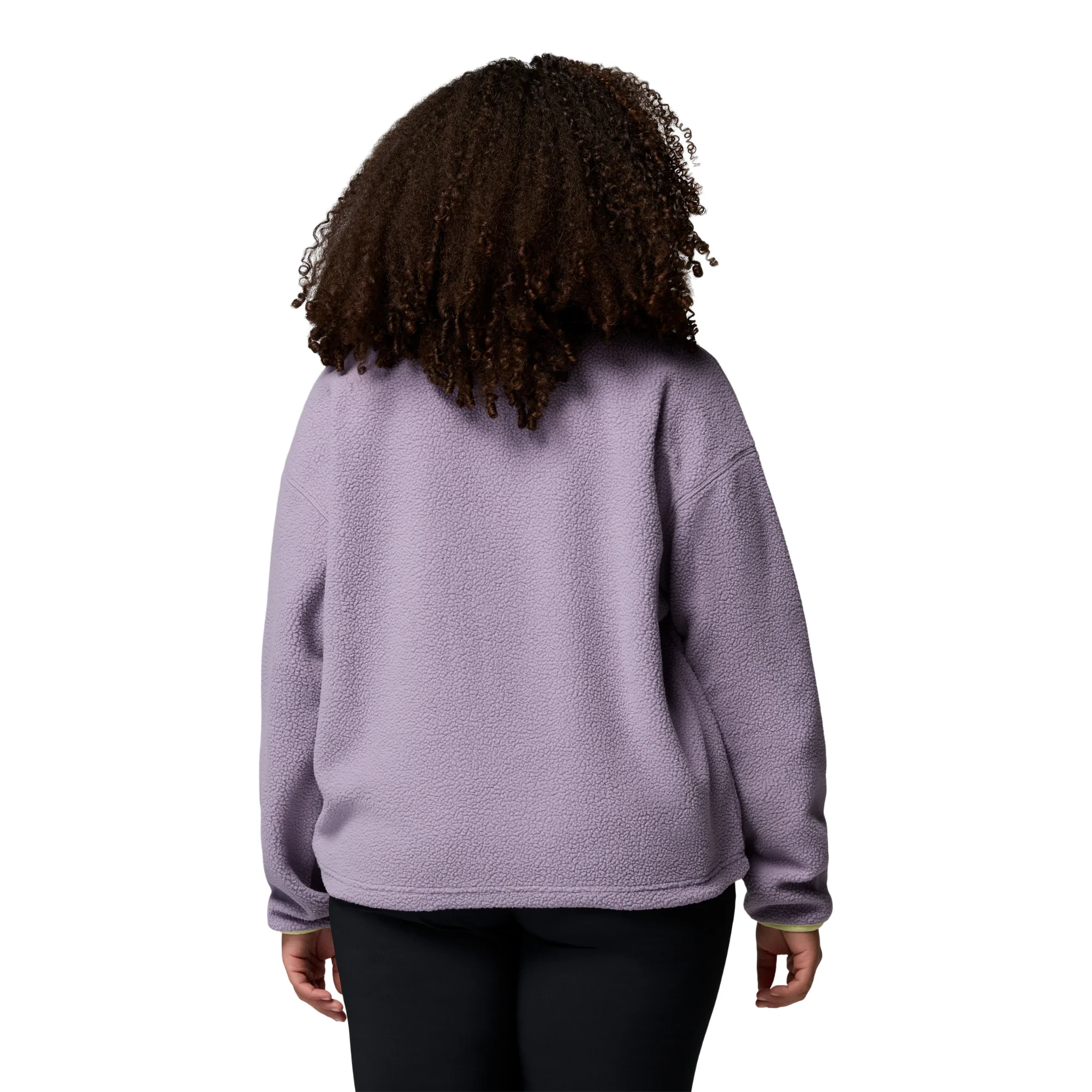 Columbia Women's Helvetia II Cropped Sherpa Half Snap Fleece (Shale Purple/Lavender Pearl/Citron Haze) - Image 6