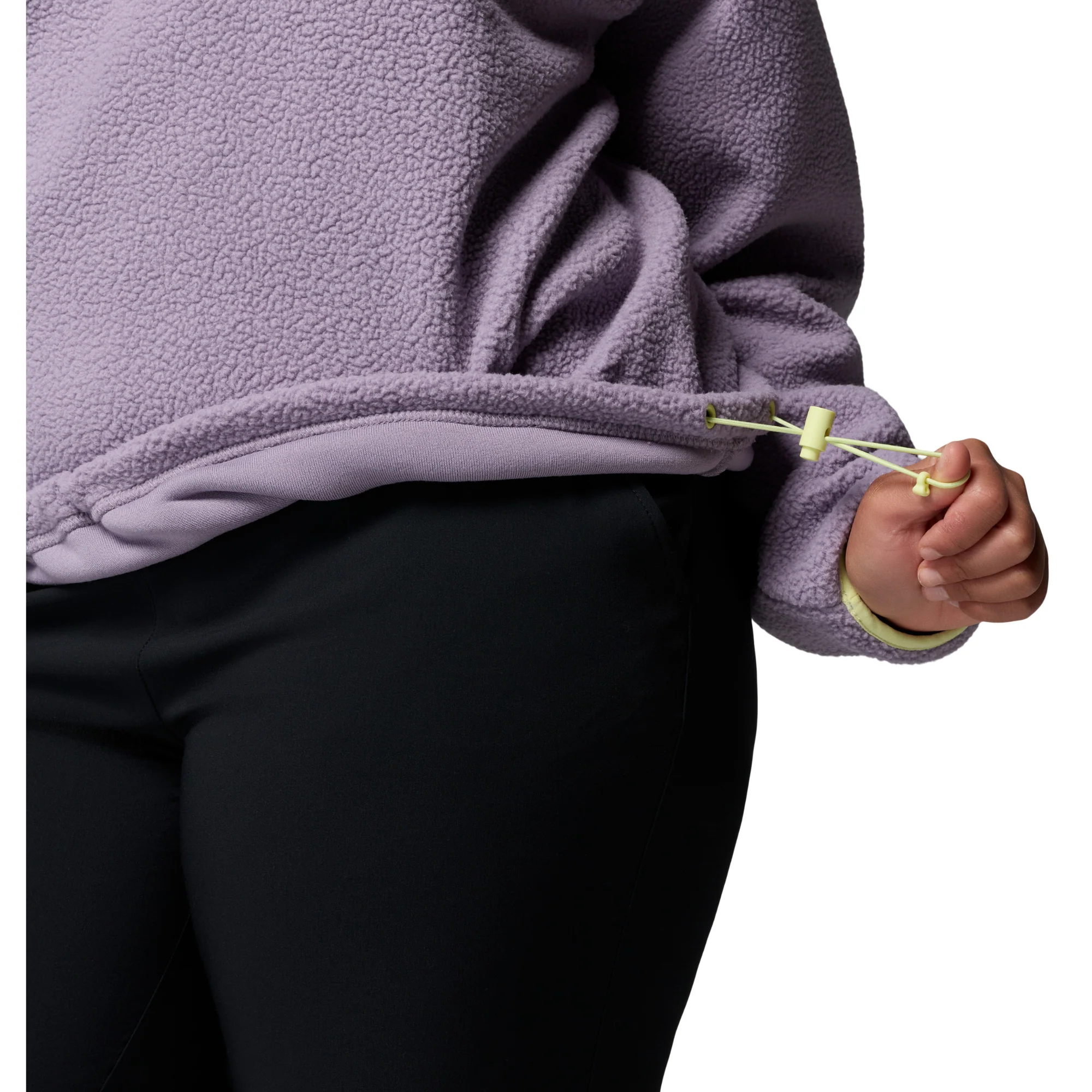 Columbia Women's Helvetia II Cropped Sherpa Half Snap Fleece (Shale Purple/Lavender Pearl/Citron Haze) - Image 8