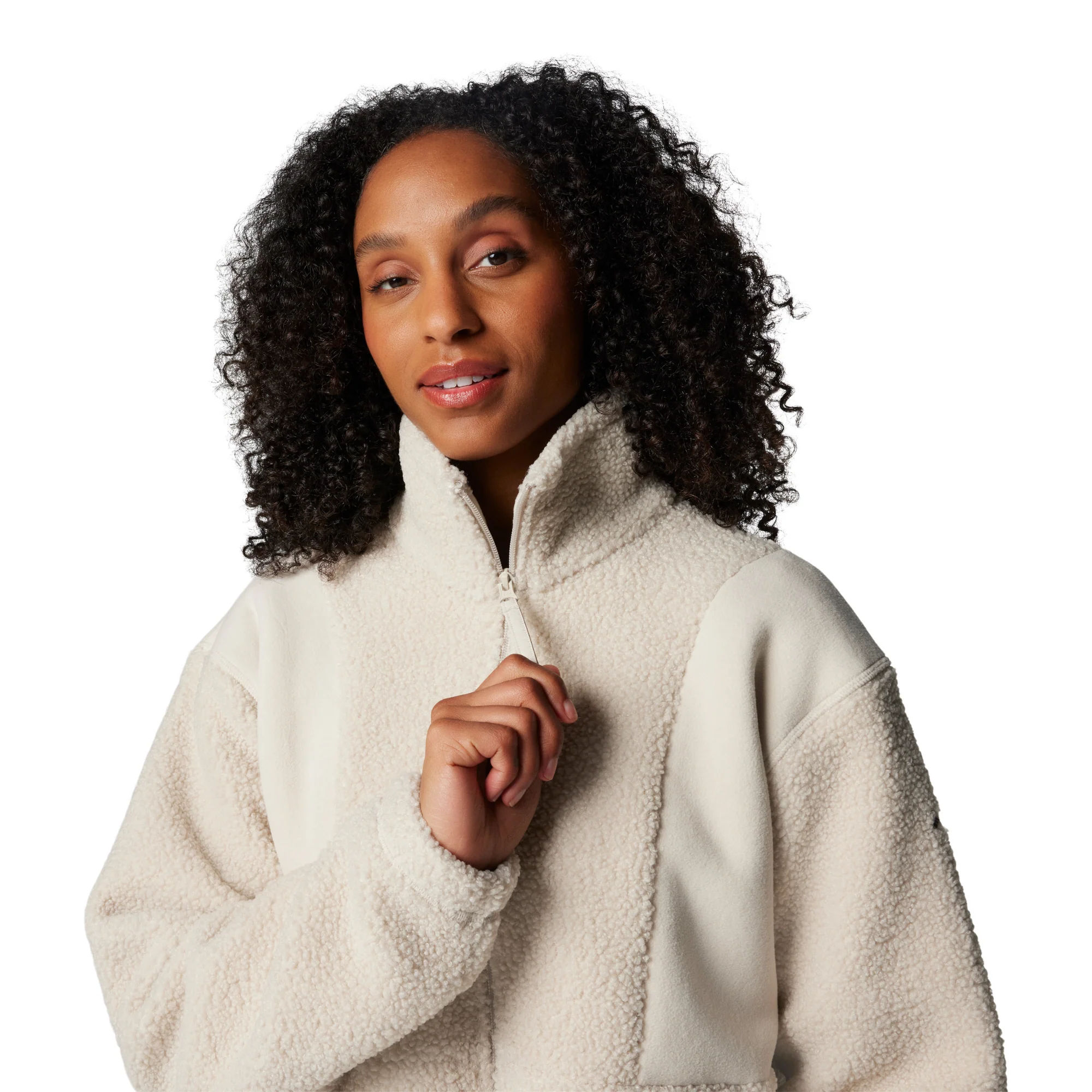 Columbia Women's Panorama Sherpa Full Zip Fleece (Dark Stone) - Image 4