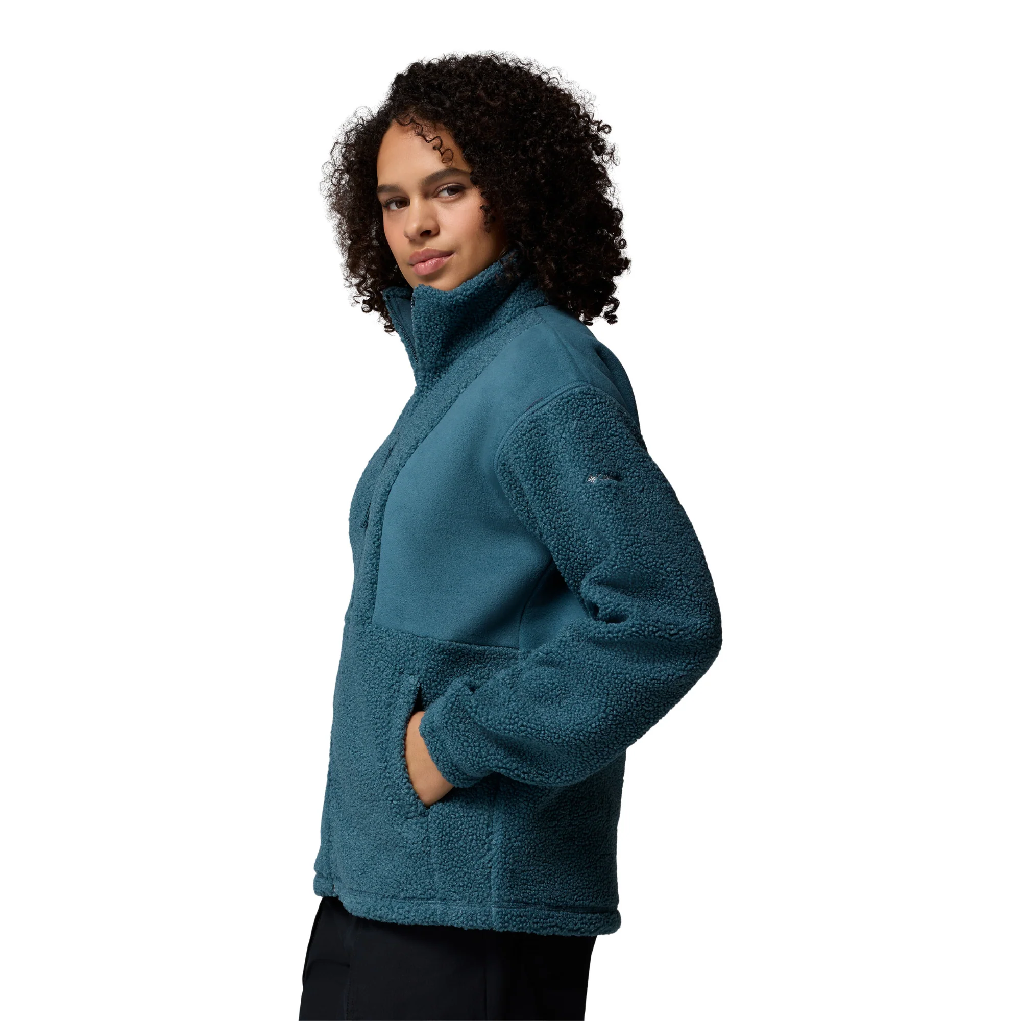 Columbia Women's Panorama Sherpa Full Zip Fleece (Everblue) - Image 2