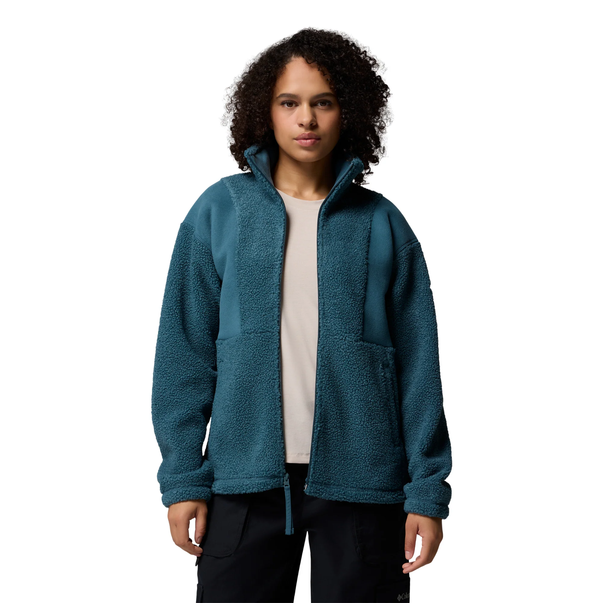 Columbia Women's Panorama Sherpa Full Zip Fleece (Everblue) - Image 4