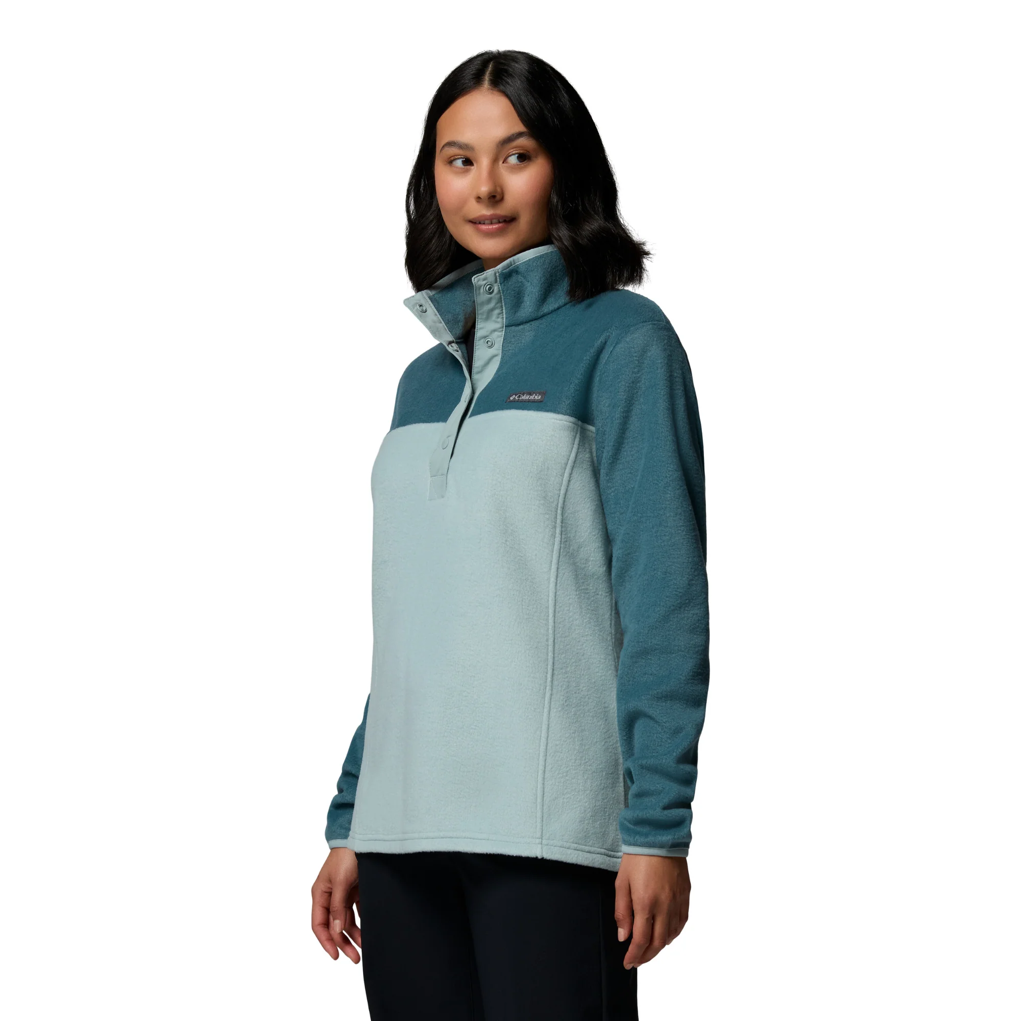 Columbia Women's Benton Springs Half Snap Fleece Top (Crushed Blue/Everblue) - Image 2