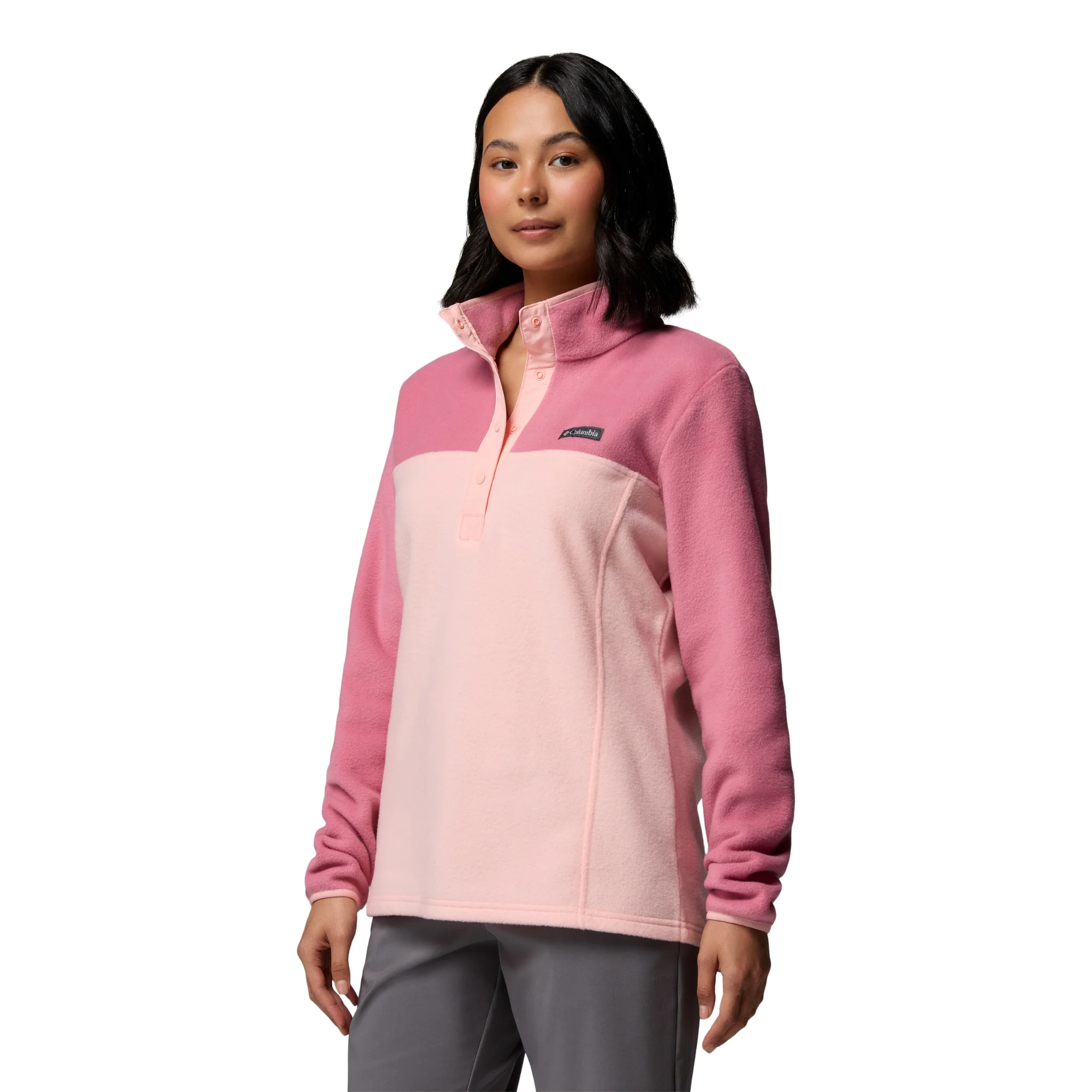 Columbia Women's Benton Springs Half Snap Fleece Top (Pink Sand/Rosette) - Image 2