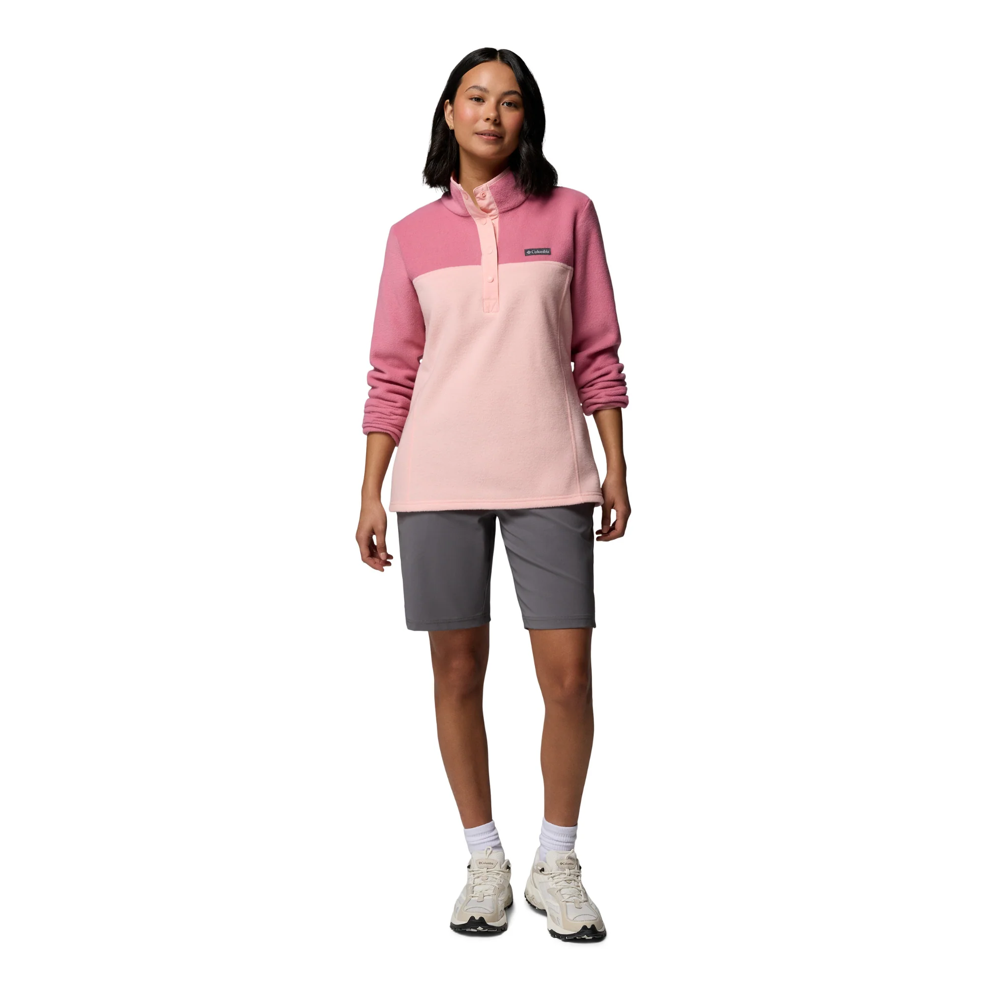 Columbia Women's Benton Springs Half Snap Fleece Top (Pink Sand/Rosette) - Image 5