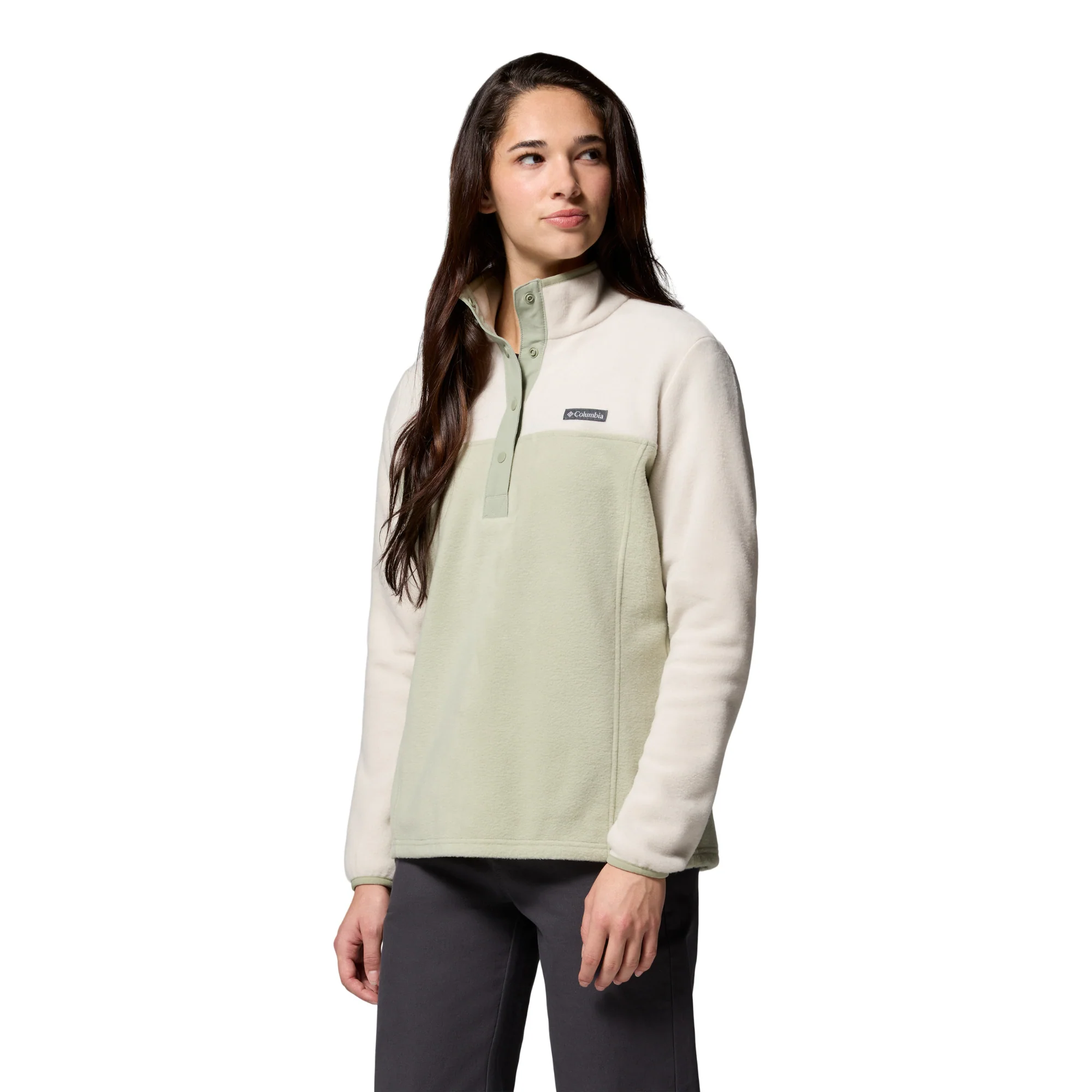 Columbia Women's Benton Springs Half Snap Fleece Top (Safari/Dark Stone) - Image 2