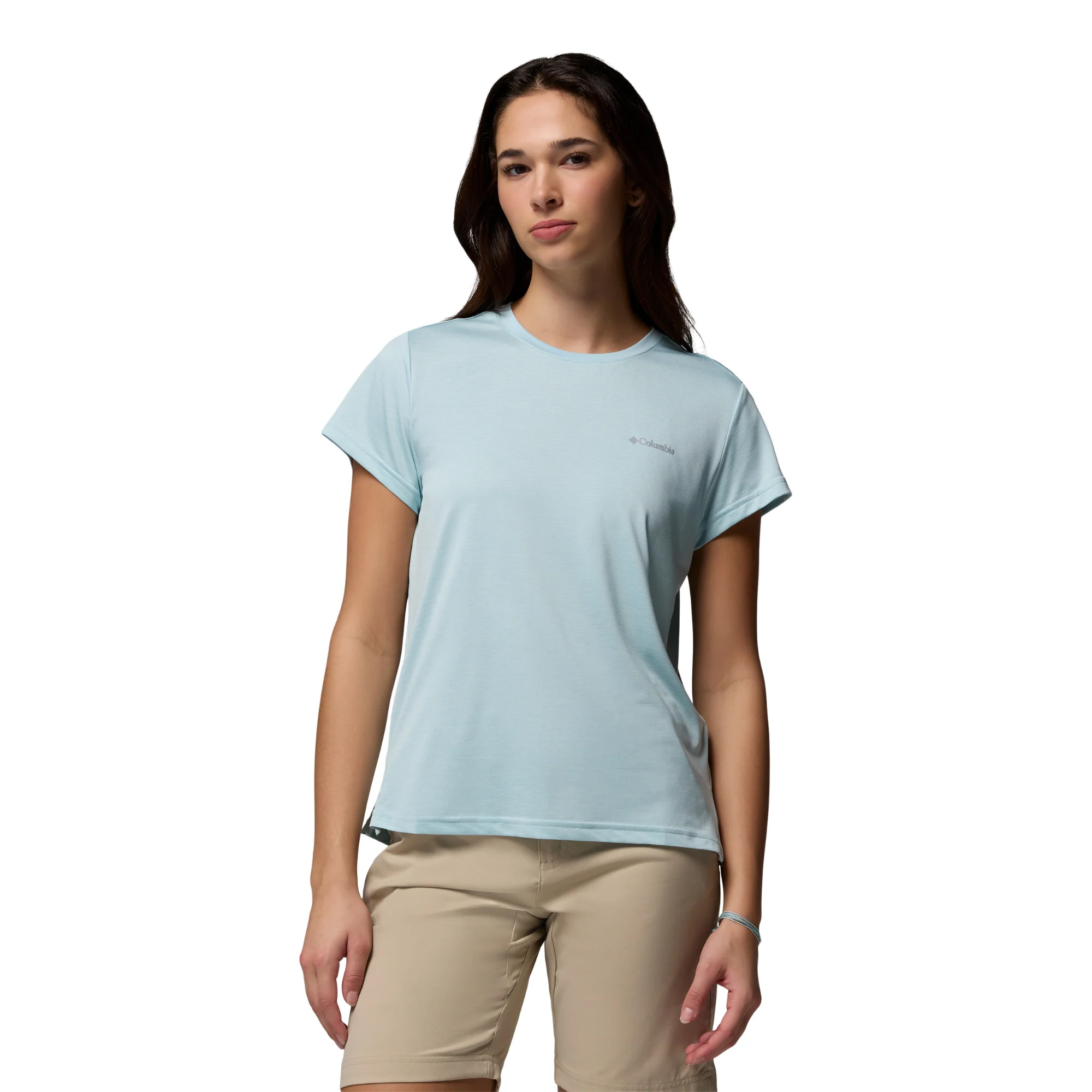Columbia Women's BlueVista Hill Short Sleeve Technical Tee (Marine Light Heather)