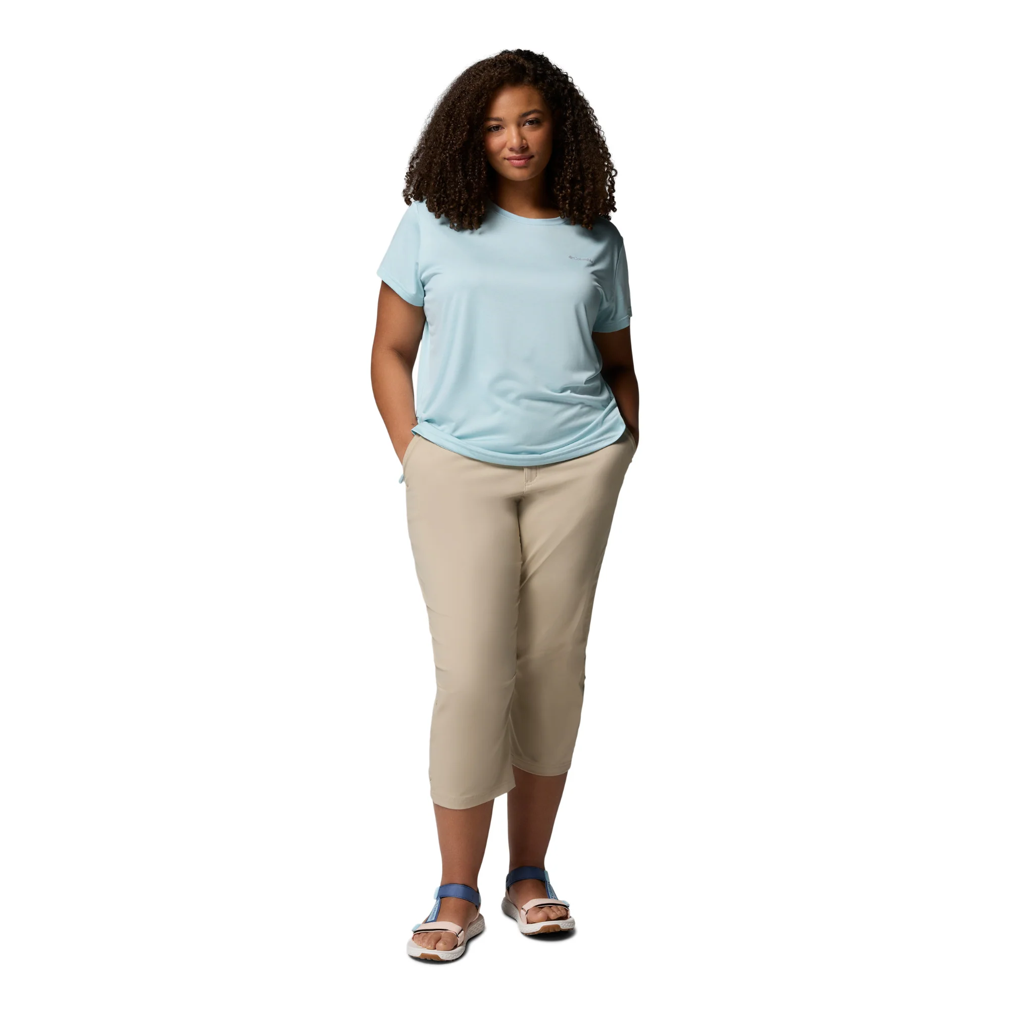 Columbia Women's BlueVista Hill Short Sleeve Technical Tee (Marine Light Heather) - Image 10