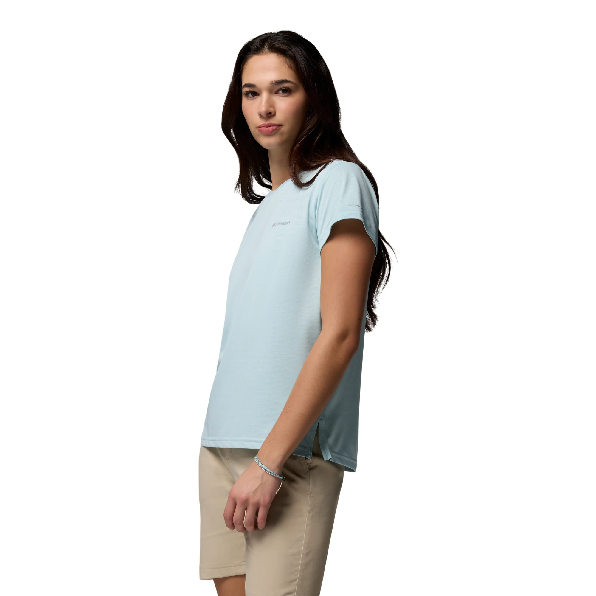 Columbia Women's BlueVista Hill Short Sleeve Technical Tee (Marine Light Heather) - Image 3