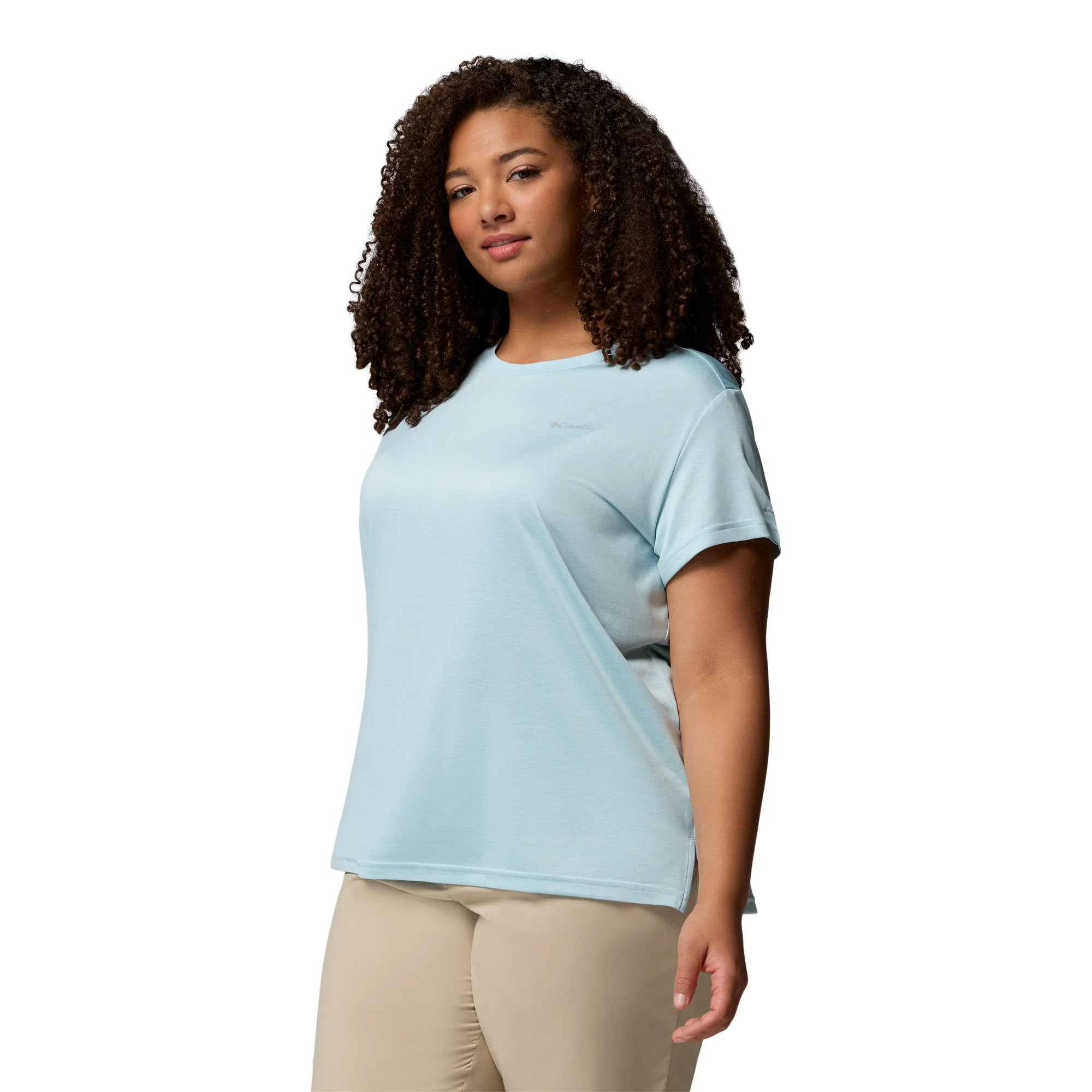 Columbia Women's BlueVista Hill Short Sleeve Technical Tee (Marine Light Heather) - Image 4