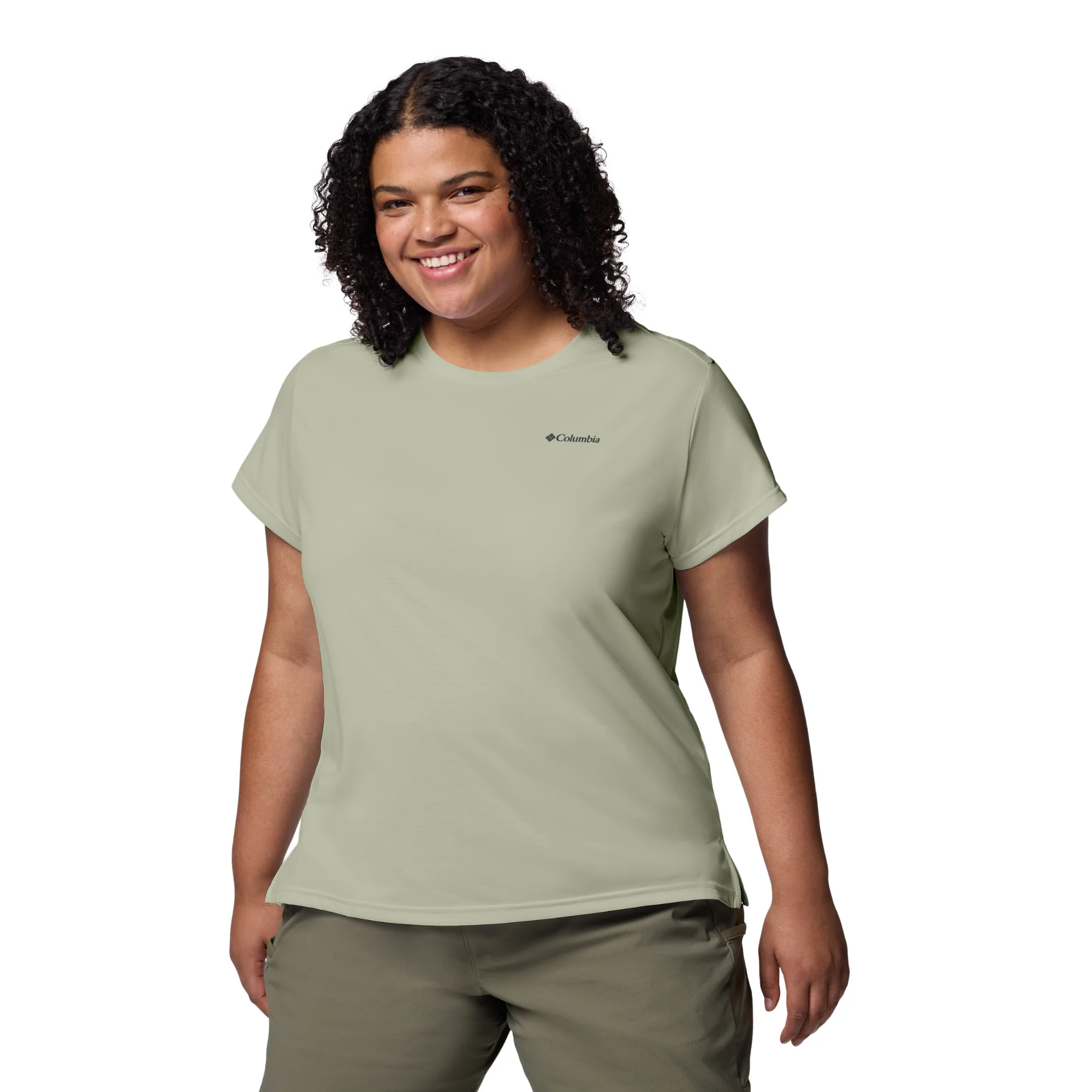 Columbia Women's BlueVista Hill Short Sleeve Technical Tee (Safari Heather) - Image 7