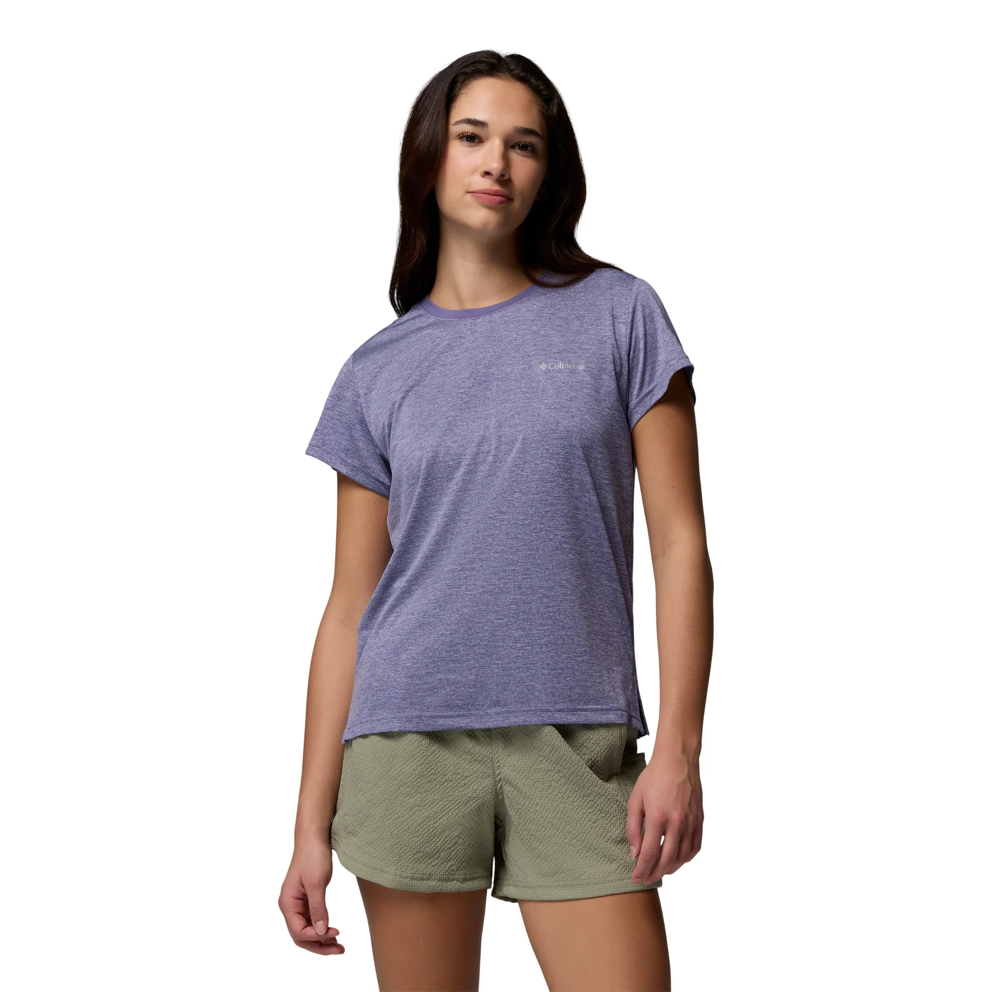 Columbia Women's BlueVista Hill Short Sleeve Technical Tee (Stormwatch Heather)