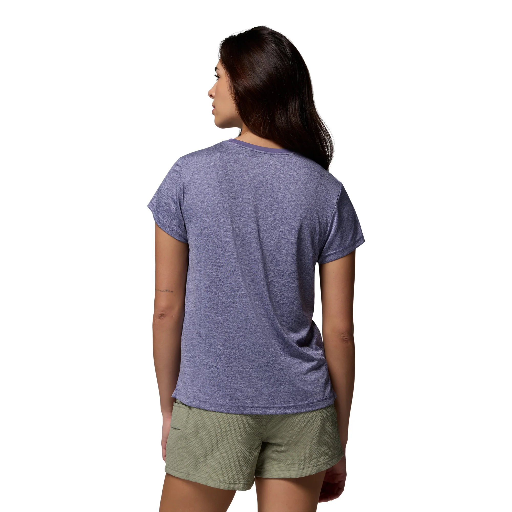 Columbia Women's BlueVista Hill Short Sleeve Technical Tee (Stormwatch Heather) - Image 5