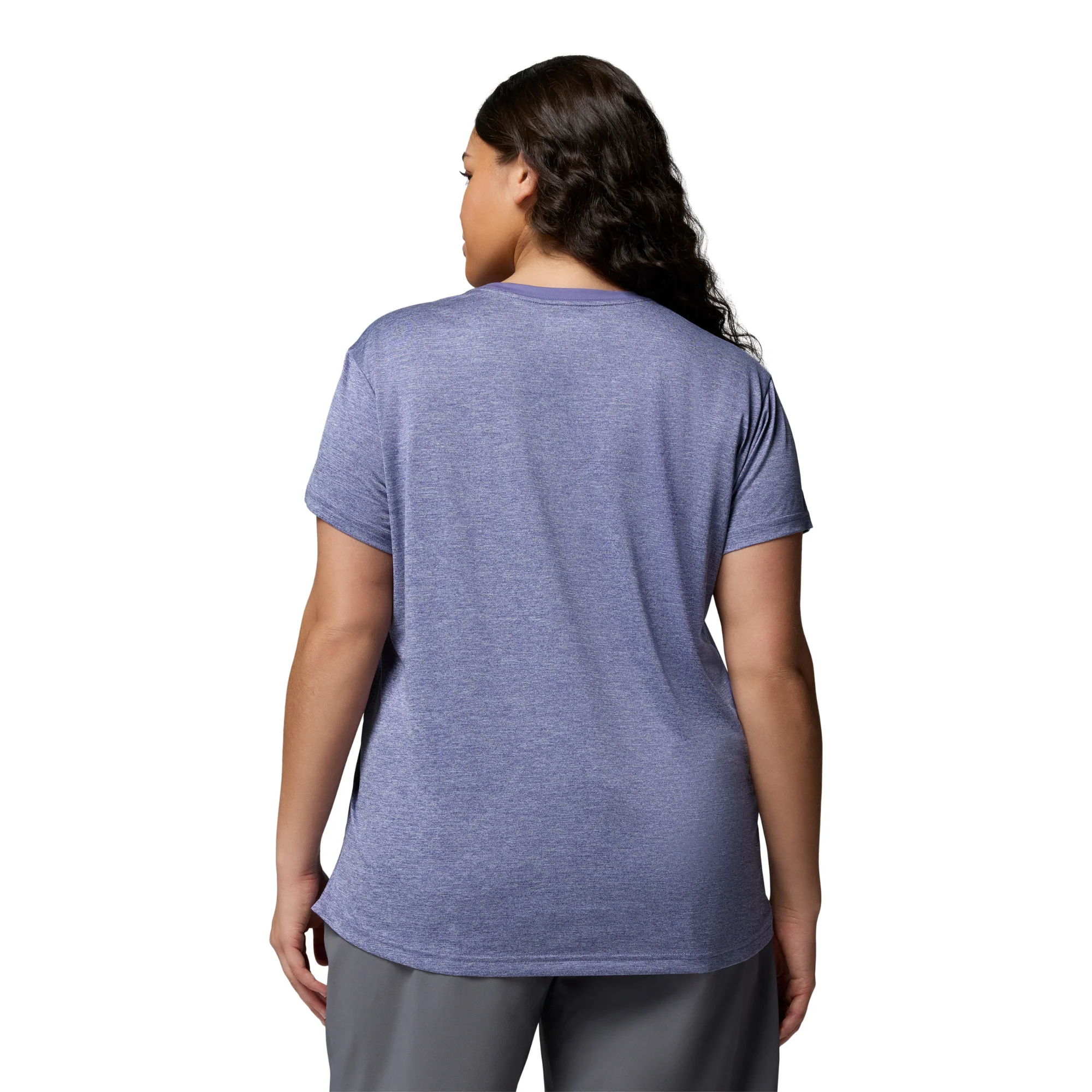 Columbia Women's BlueVista Hill Short Sleeve Technical Tee (Stormwatch Heather) - Image 6