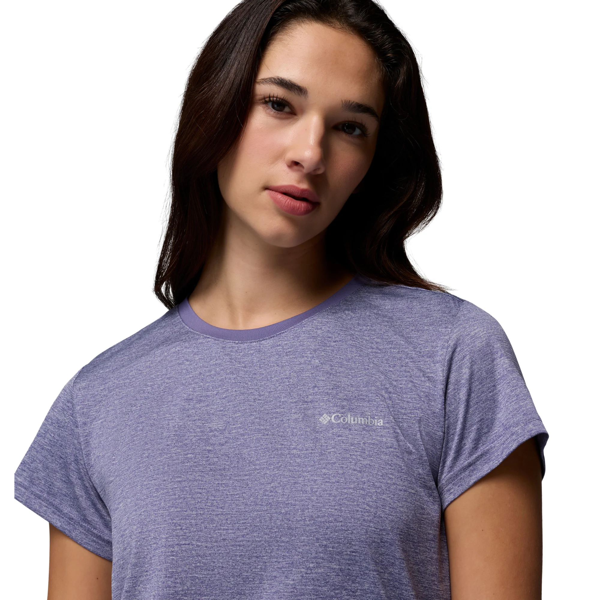Columbia Women's BlueVista Hill Short Sleeve Technical Tee (Stormwatch Heather) - Image 7