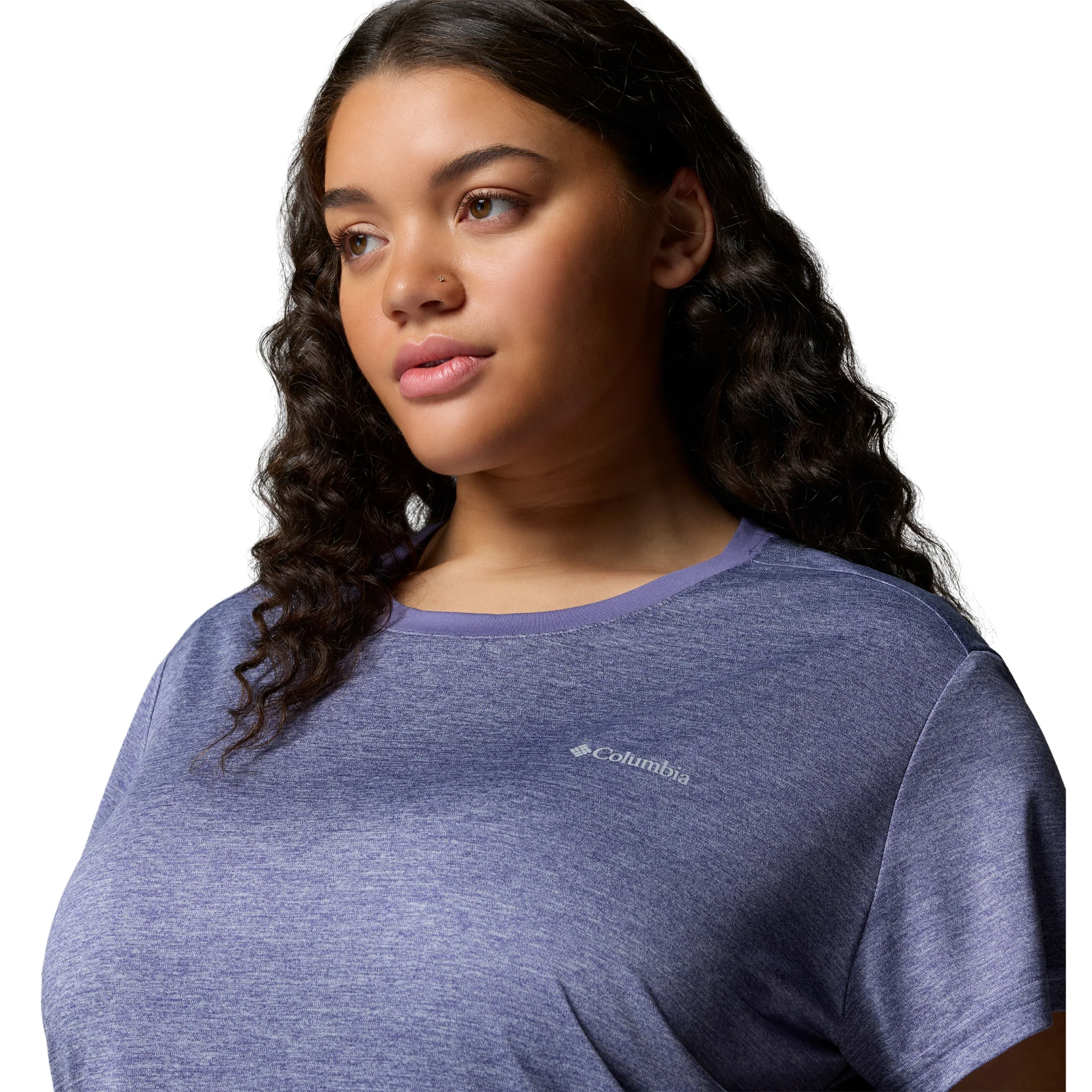 Columbia Women's BlueVista Hill Short Sleeve Technical Tee (Stormwatch Heather) - Image 8