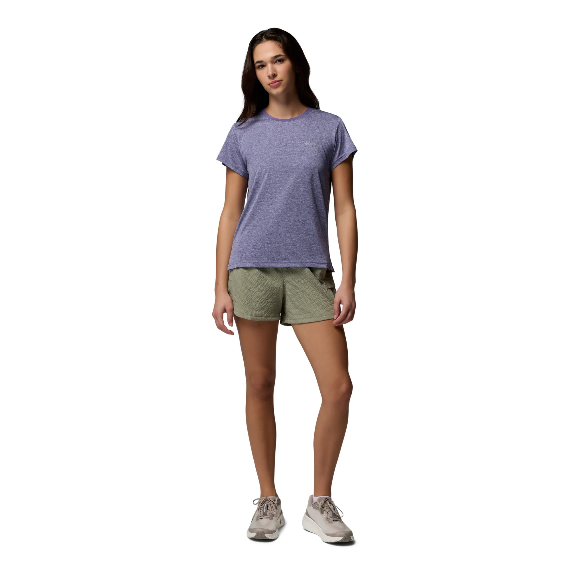 Columbia Women's BlueVista Hill Short Sleeve Technical Tee (Stormwatch Heather) - Image 9