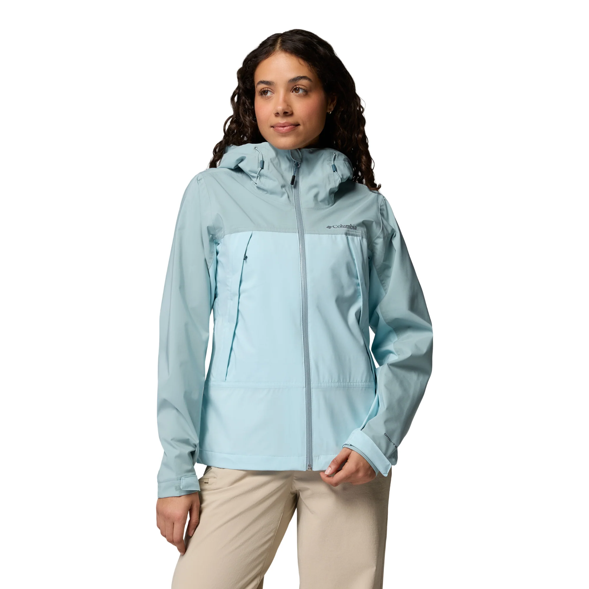 Columbia Women's Boulder Falls Waterproof Jacket (Marine Light/Crushed Blue)