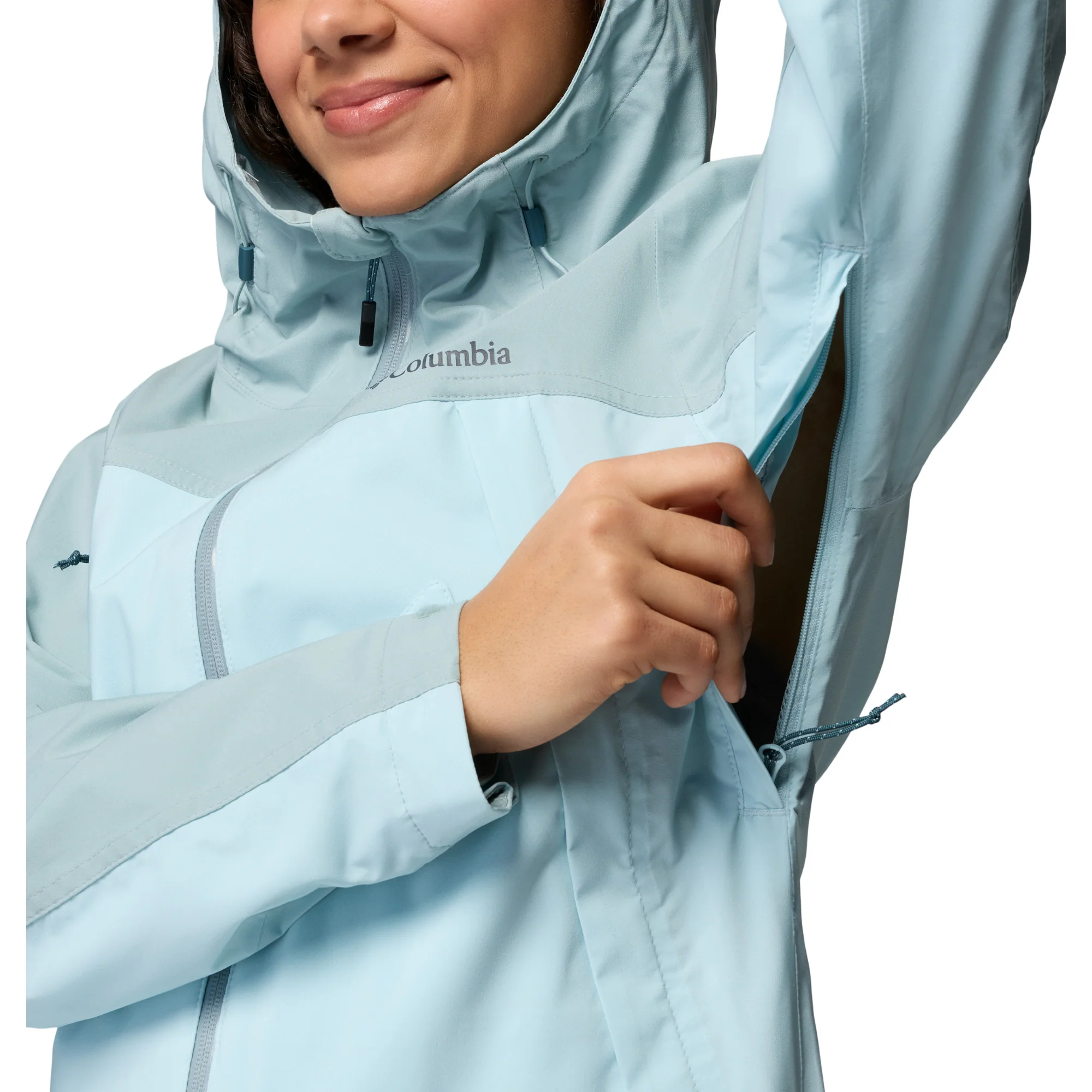Columbia Women's Boulder Falls Waterproof Jacket (Marine Light/Crushed Blue) - Image 8