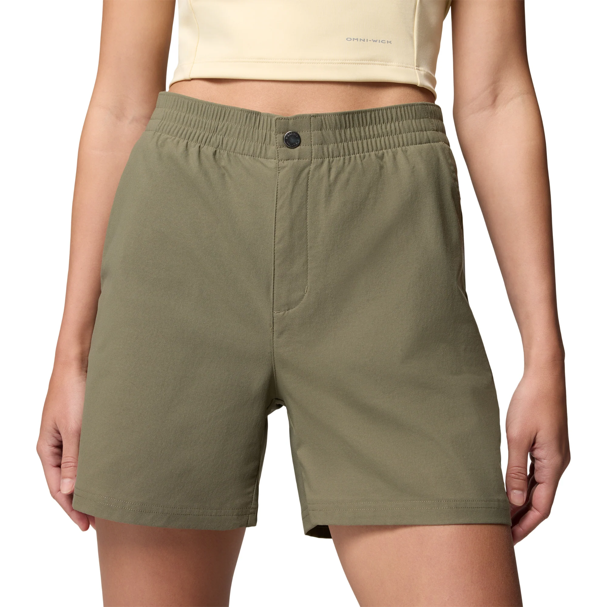 Columbia Women's Cedar Crest Shorts (Stone Green)(5in) - Image 7