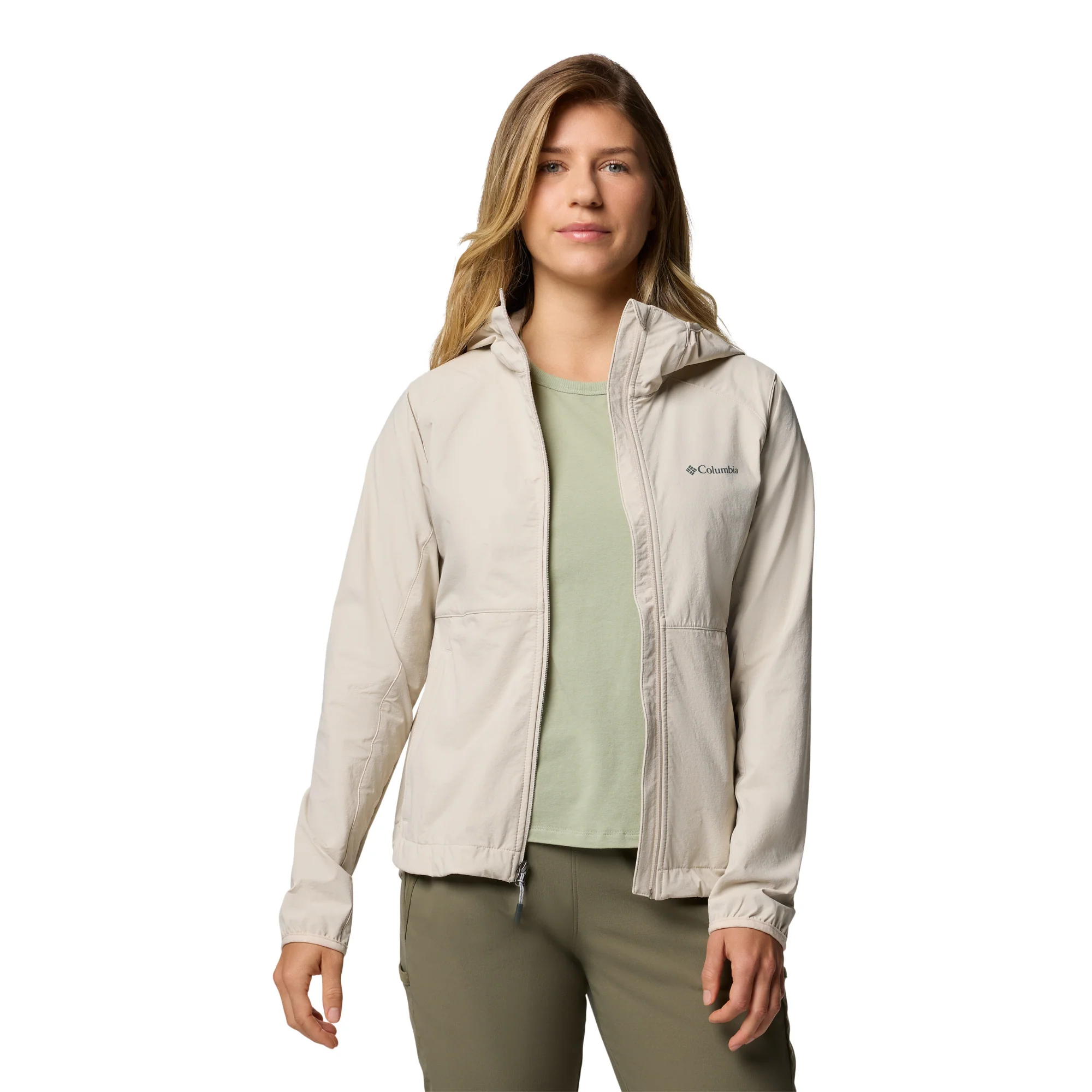 Columbia Women's Heather Canyon II Hooded Softshell Jacket (Dark Stone) - Image 4