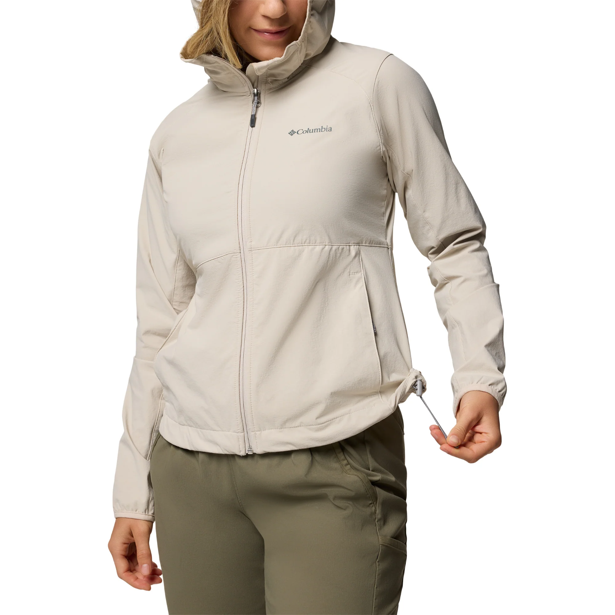 Columbia Women's Heather Canyon II Hooded Softshell Jacket (Dark Stone) - Image 5