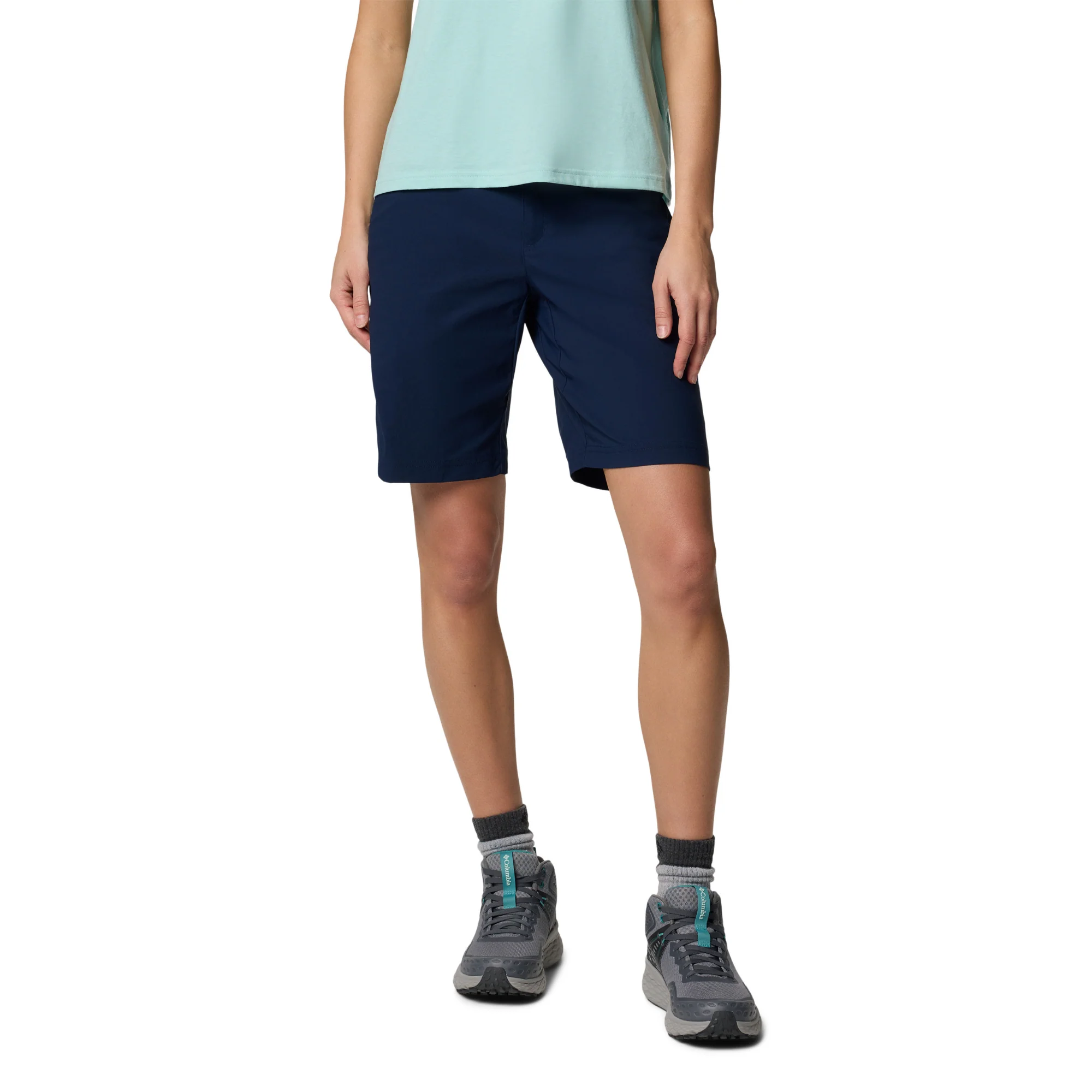 Columbia Women's Leslie Falls II Long Shorts (9in)(Collegiate Navy)