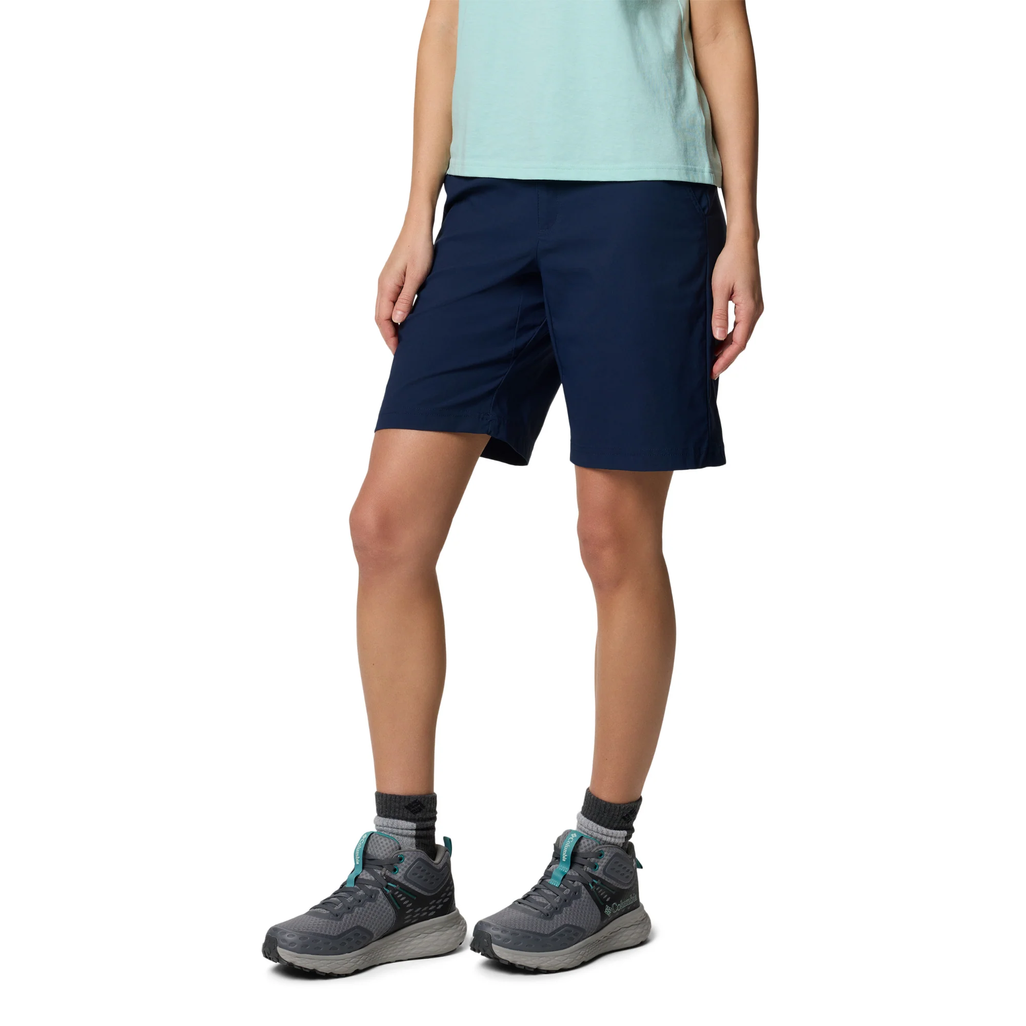 Columbia Women's Leslie Falls II Long Shorts (9in)(Collegiate Navy) - Image 5