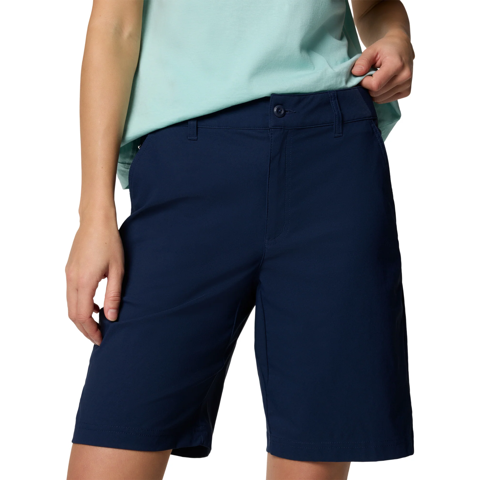 Columbia Women's Leslie Falls II Long Shorts (9in)(Collegiate Navy) - Image 7