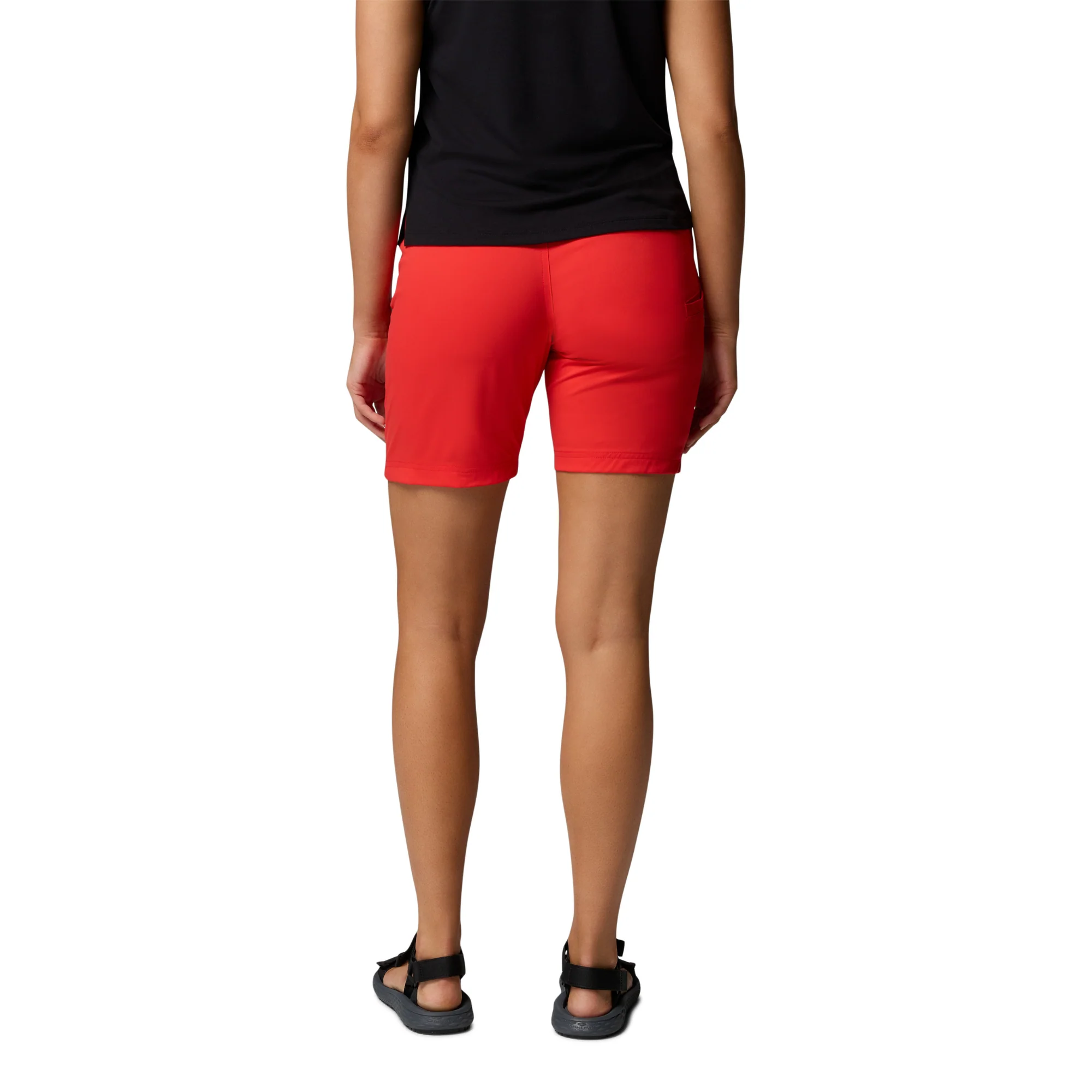 Columbia Women's Leslie Falls II Long Shorts (Poppy Red)(9in) - Image 5