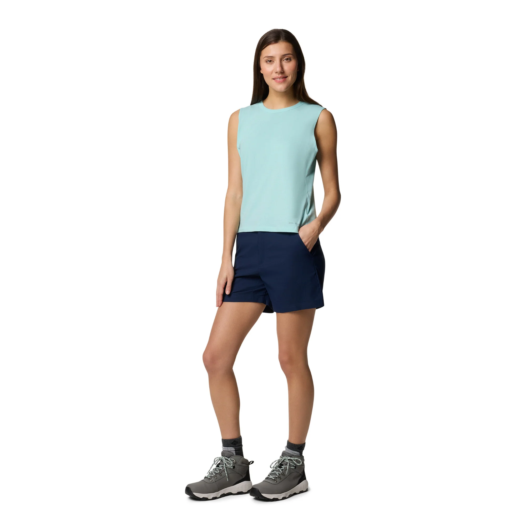Columbia Women's Leslie Falls II Shorts (5in)(Collegiate Navy) - Image 7