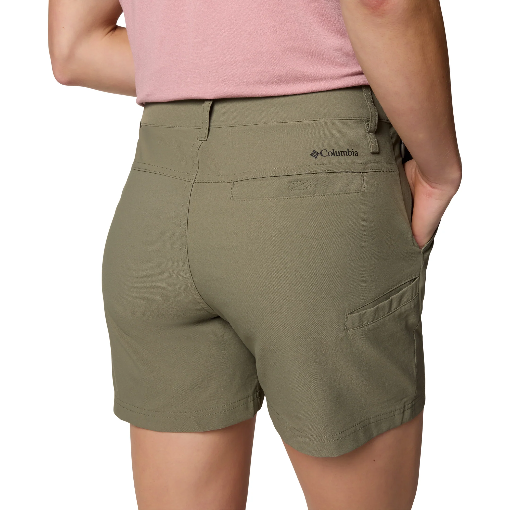 Columbia Women's Leslie Falls II UPF50 Shorts (Stone Green)(5in) - Image 5