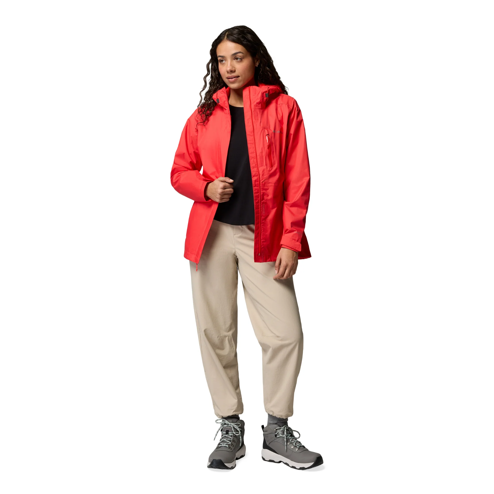 Columbia Women's Pouring Adventure III Waterproof Jacket (Poppy Red) - Image 10