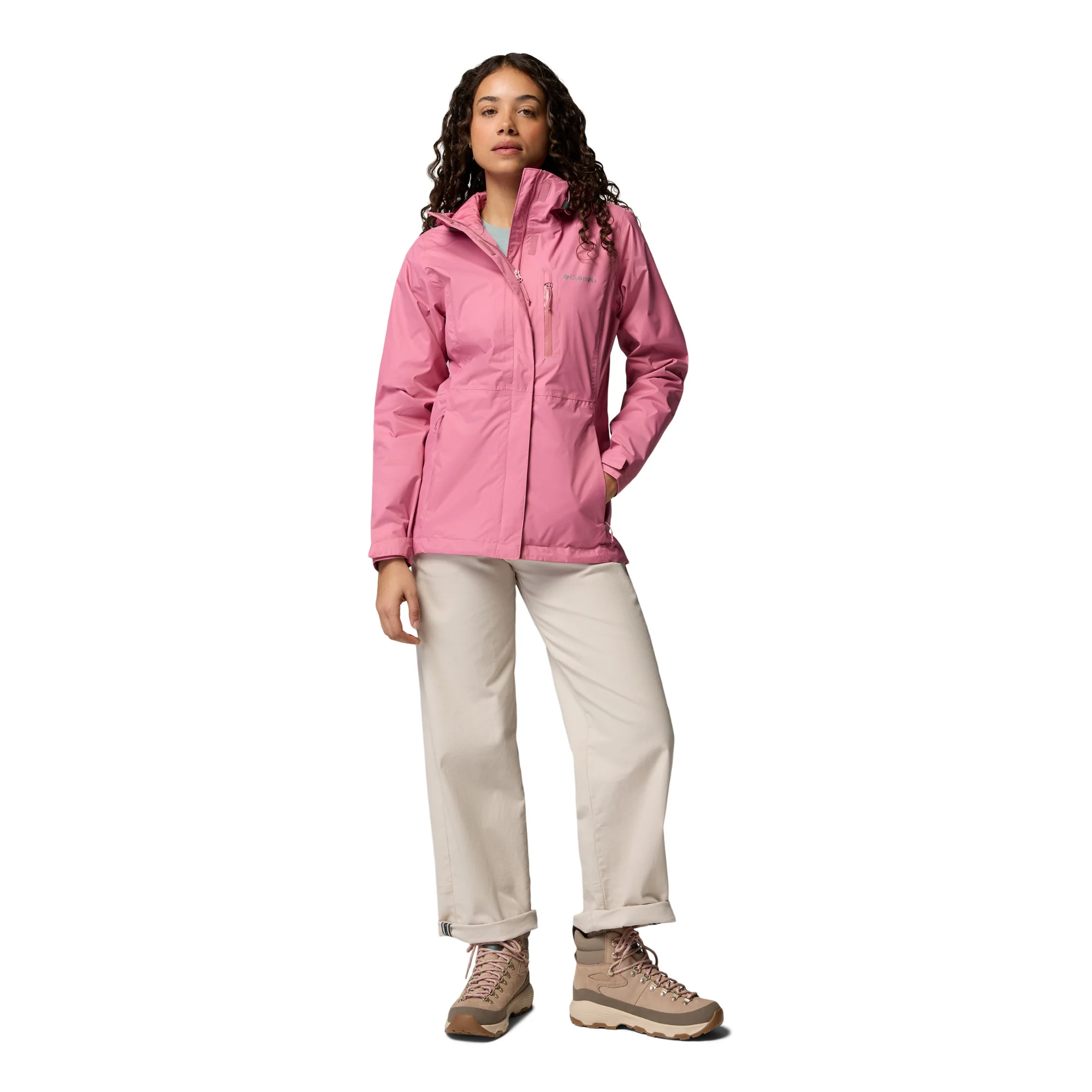 Columbia Women's Pouring Adventure III Waterproof Jacket (Rosette) - Image 10