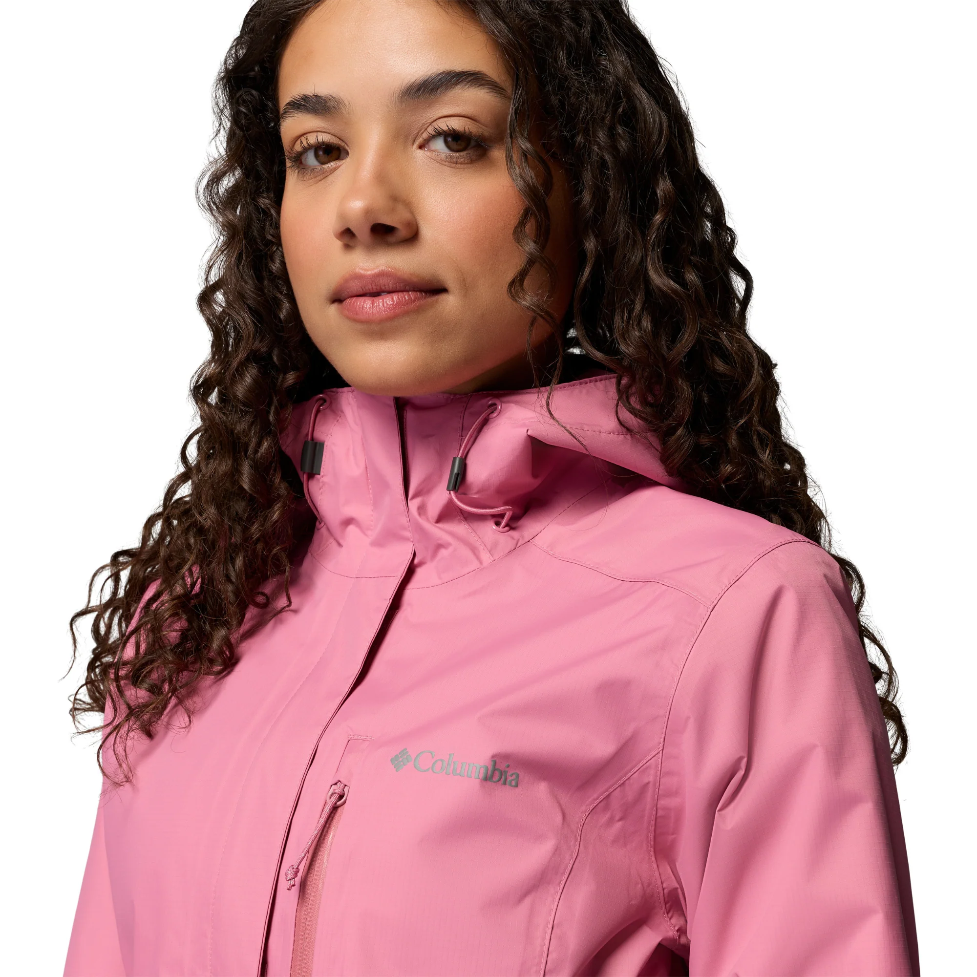 Columbia Women's Pouring Adventure III Waterproof Jacket (Rosette) - Image 5