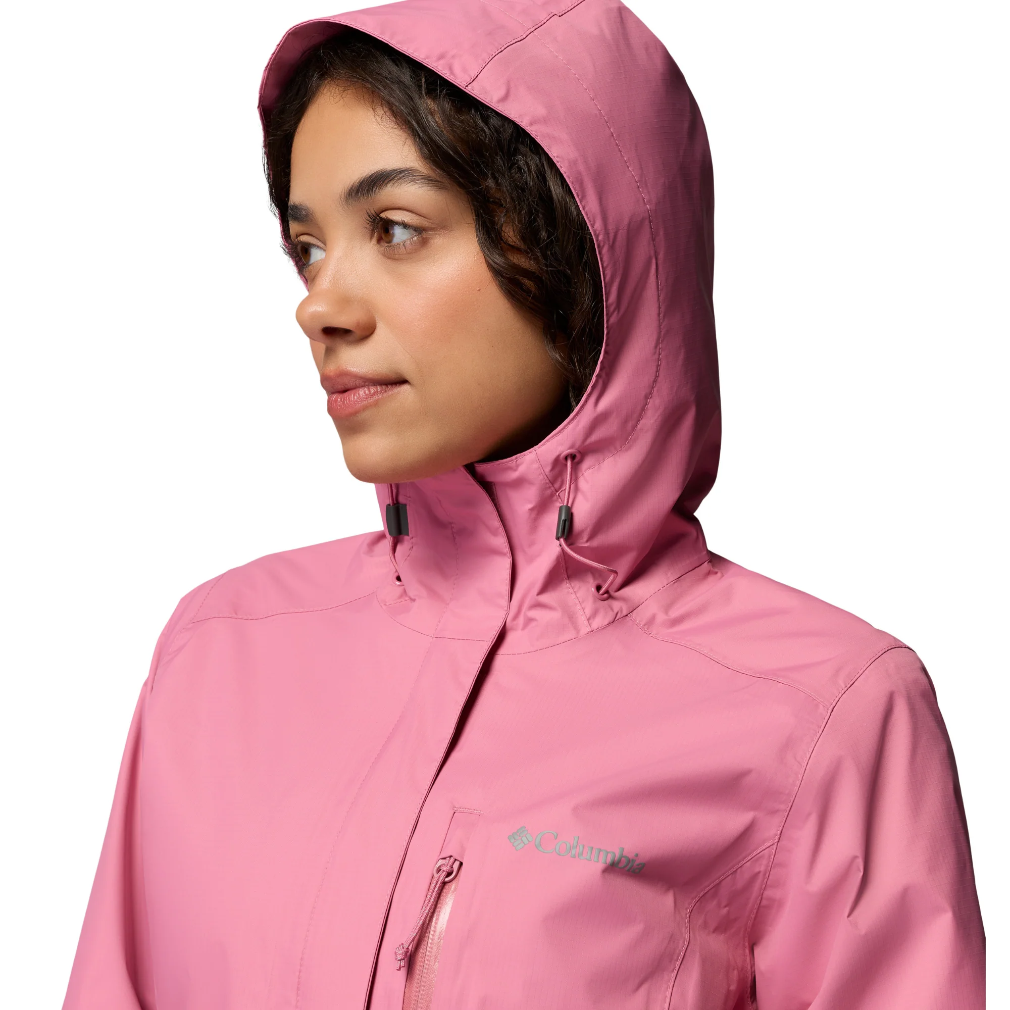 Columbia Women's Pouring Adventure III Waterproof Jacket (Rosette) - Image 6