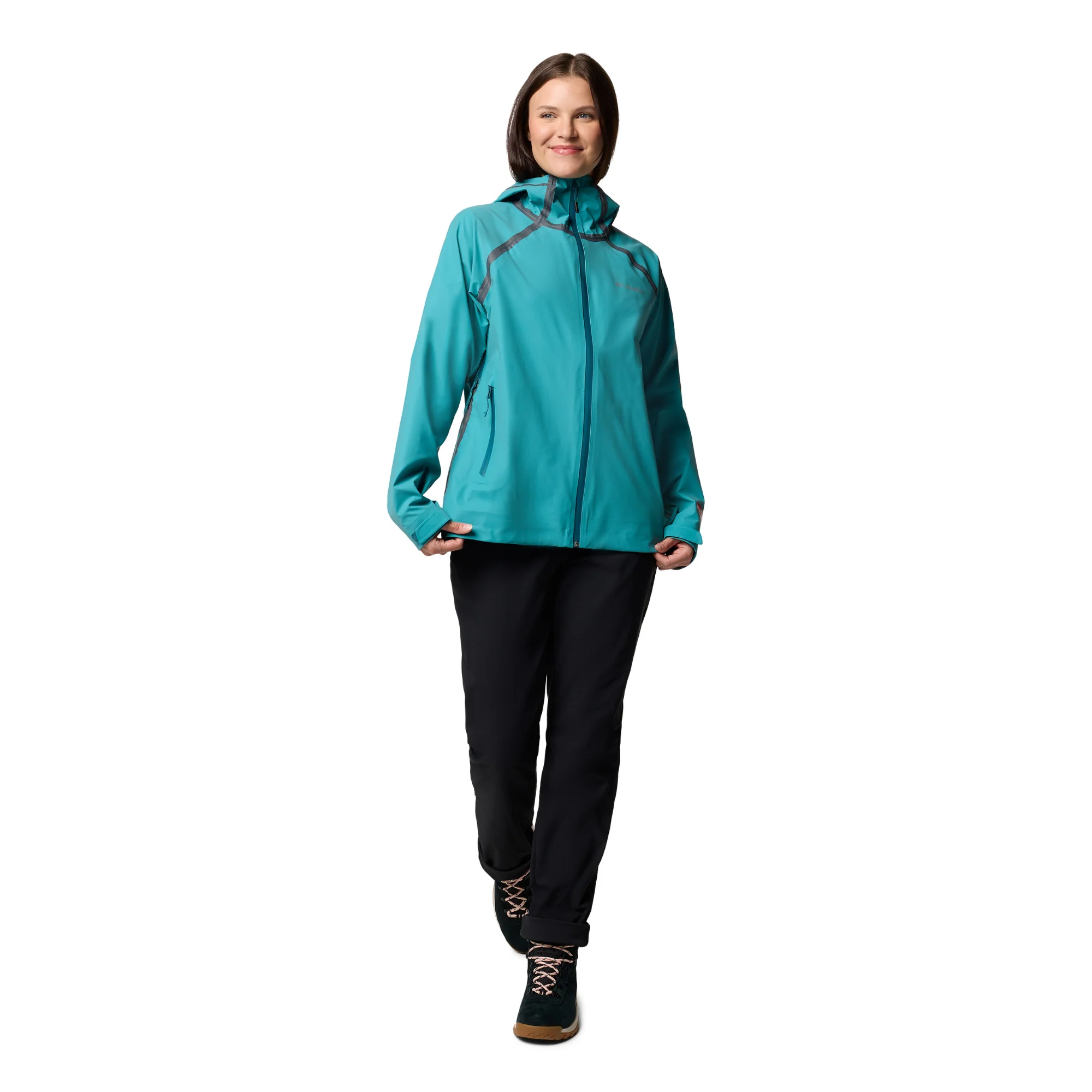 Columbia Women's Reign No Shine Outdry Extreme Waterproof Jacket (River Blue) - Image 16