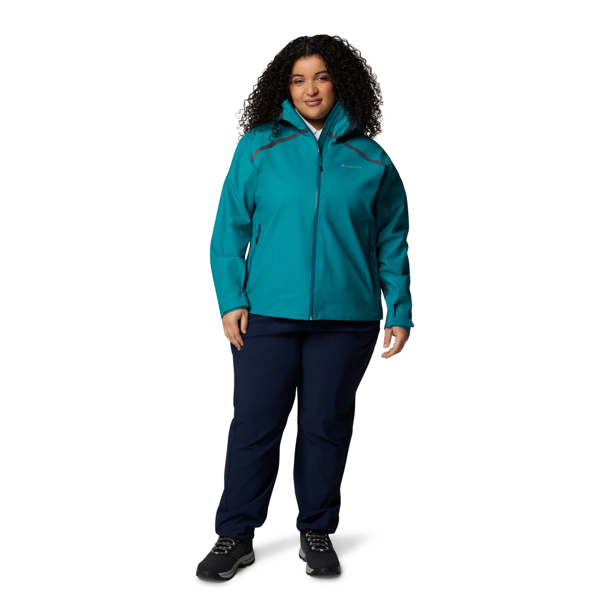 Columbia Women's Reign No Shine Outdry Extreme Waterproof Jacket (River Blue) - Image 17