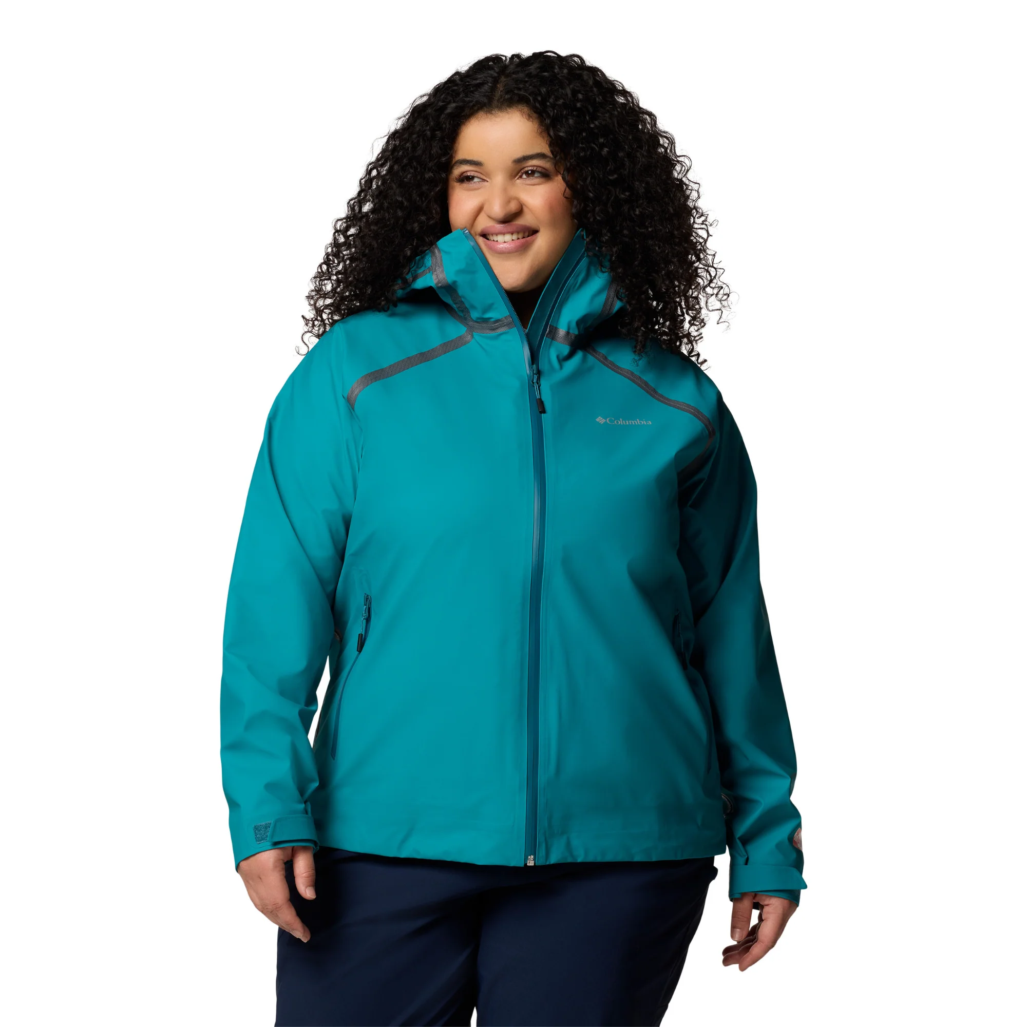 Columbia Women's Reign No Shine Outdry Extreme Waterproof Jacket (River Blue) - Image 2